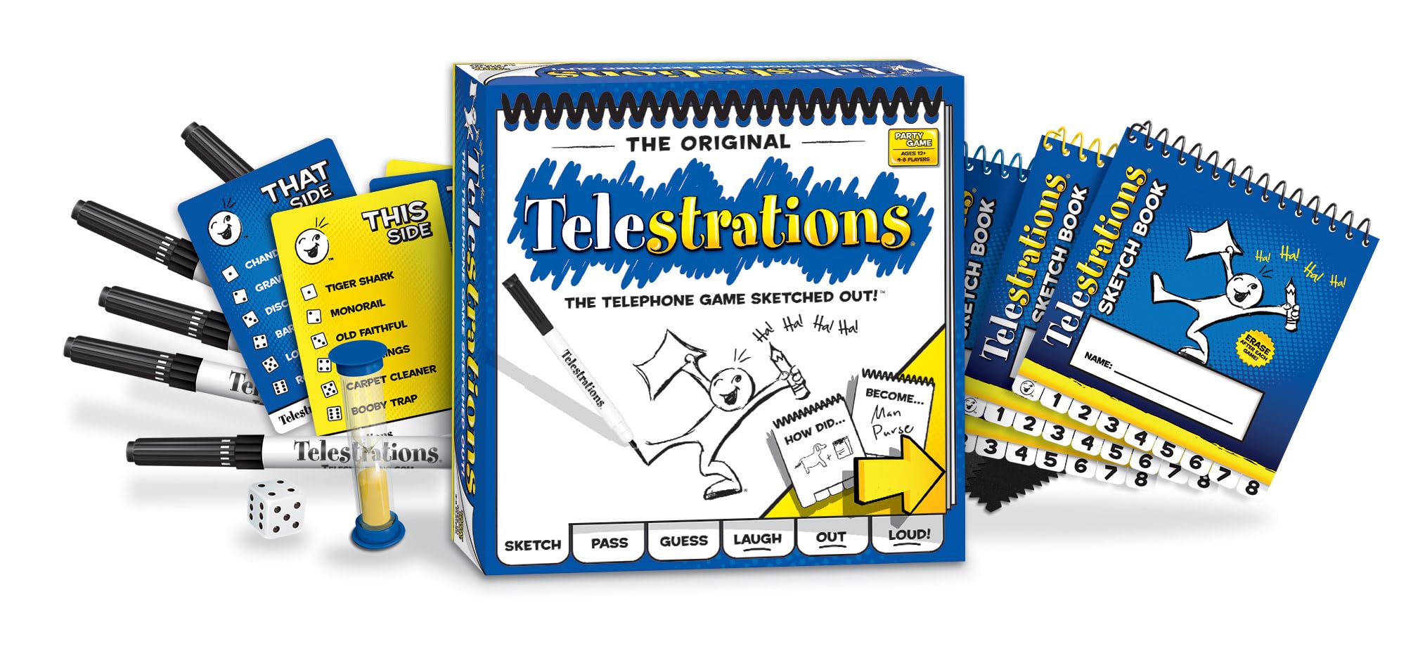USAopoly Telestrations Hilarious Party Game for 4-8 Players