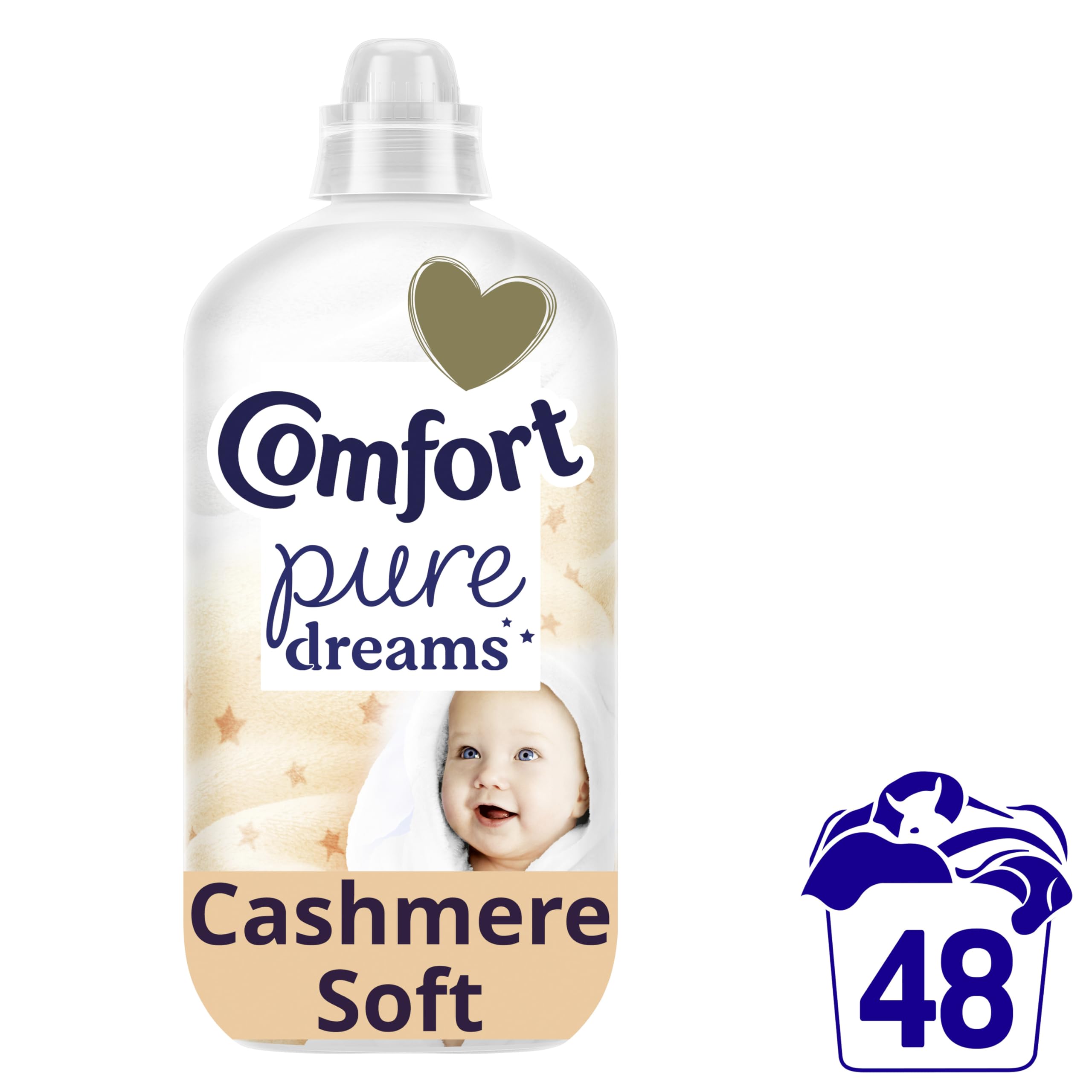 Comfort Pure Dreams Cashmere Soft Fabric Conditioner - 1.44 L | Dermatologist Recommended