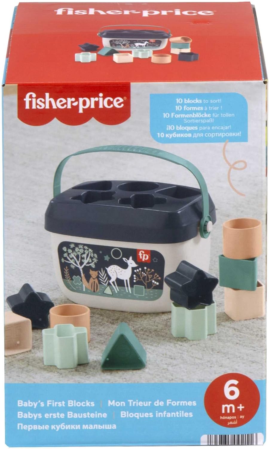 Fisher-Price Baby's First Blocks - Stack, Sort & Learn Playset for Babies 6m+