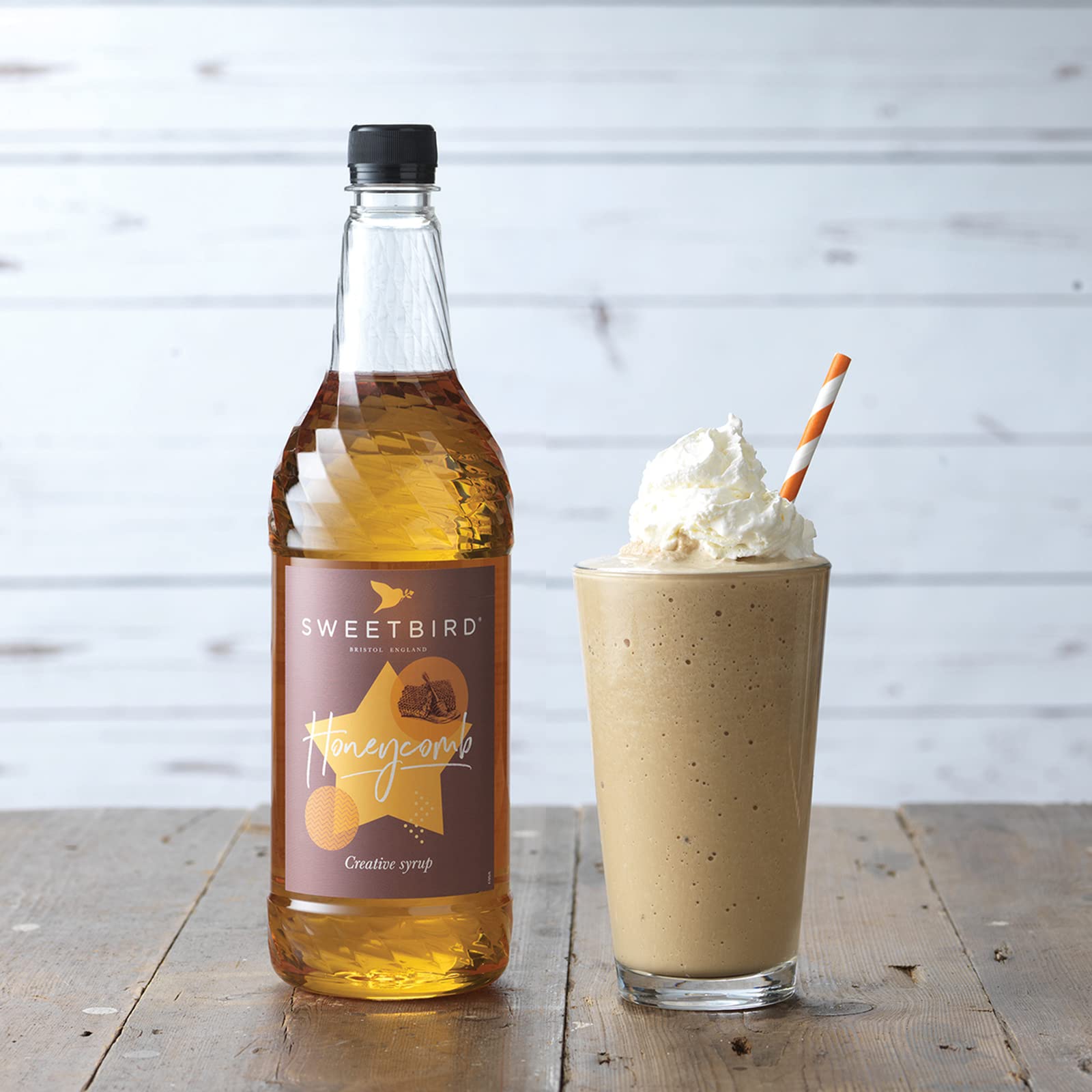 Sweetbird Honeycomb Syrup - 1 Litre | Vegan Friendly | Natural Colours & Flavours