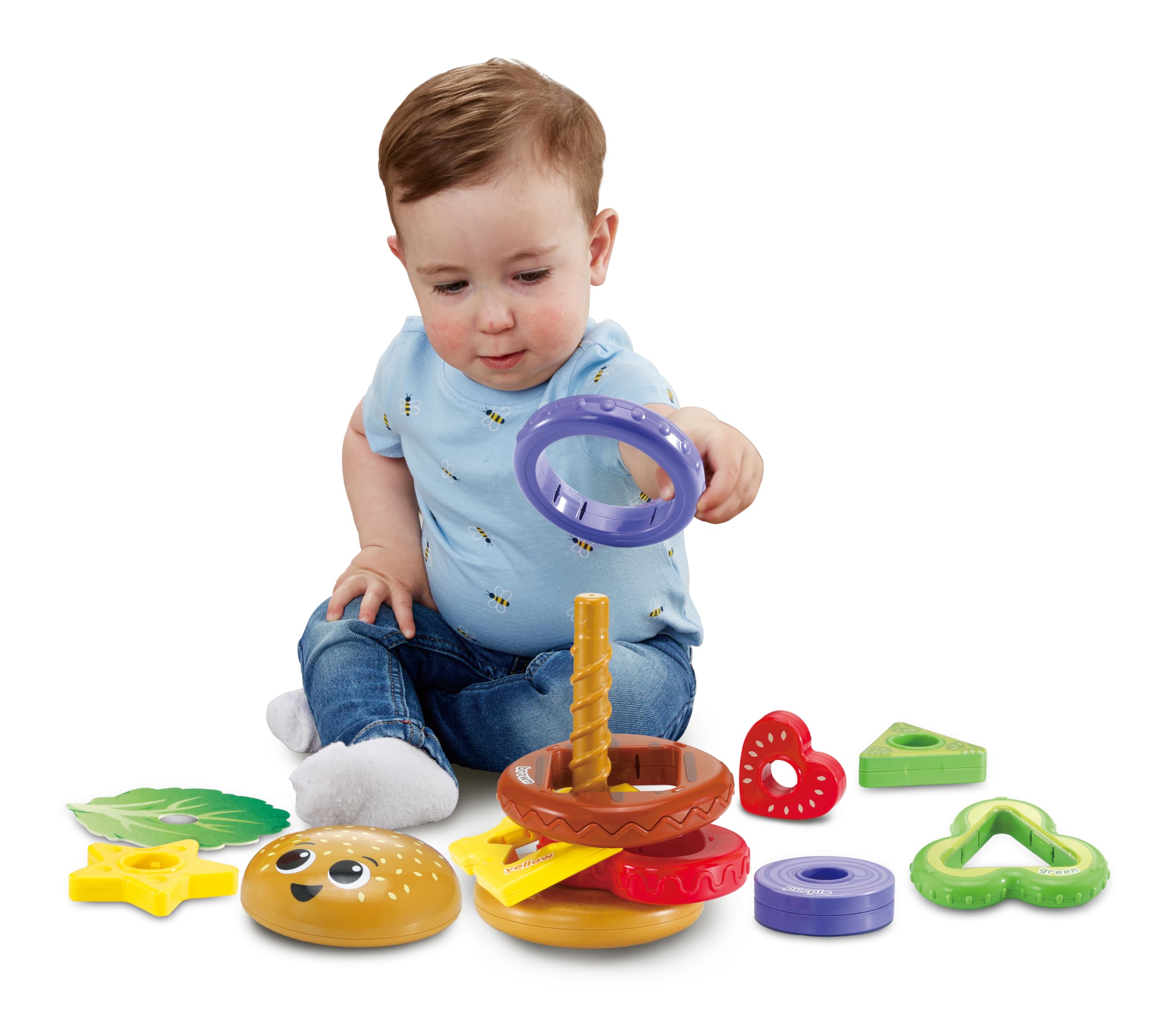 VTech Baby Build-a-Burger - Stacking and Sorting Toy for Toddlers 18 Months+