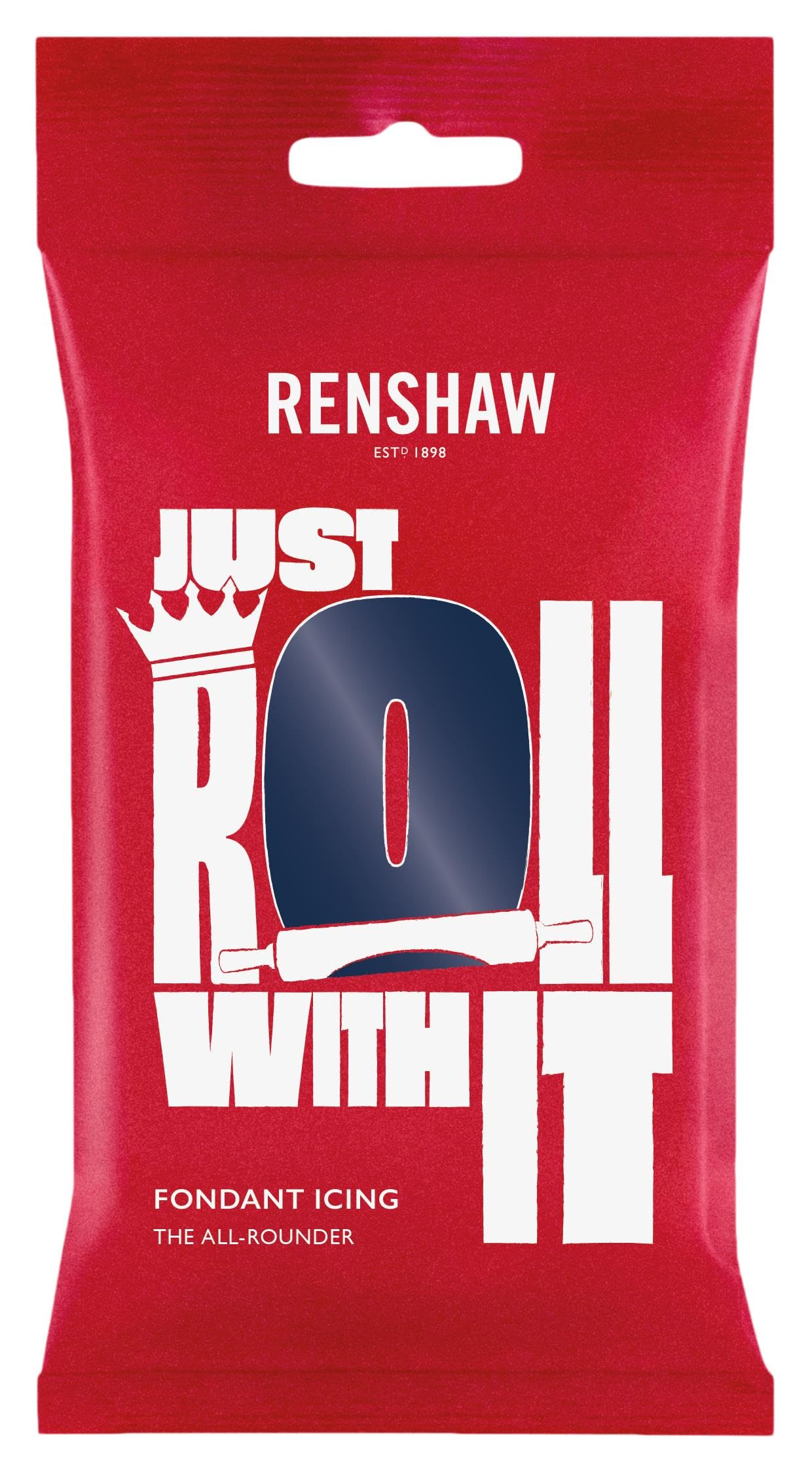 Renshaw Navy Just Roll With It Ready to Roll Fondant Icing, 250g