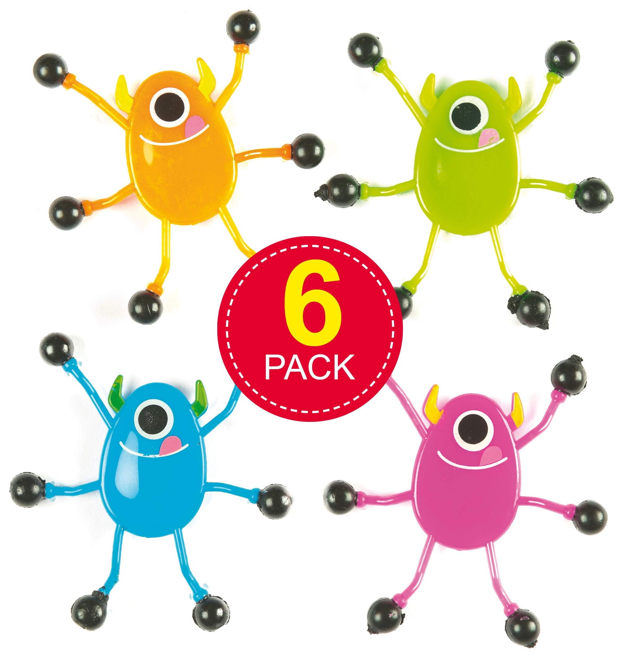 Baker Ross Monster Wall Crawlers - Sticky Feet Novelty Toy | Pack of 6 | Ages 3+ 1