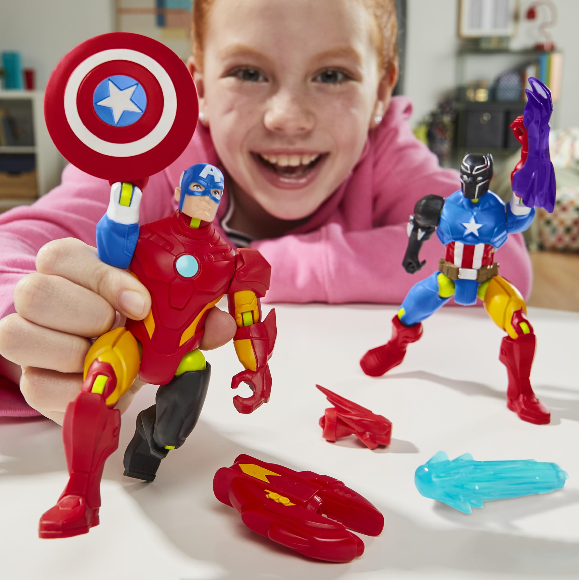 Marvel Captain America MixMashers Action Figure - Mix & Match Super Hero Toy for Kids
