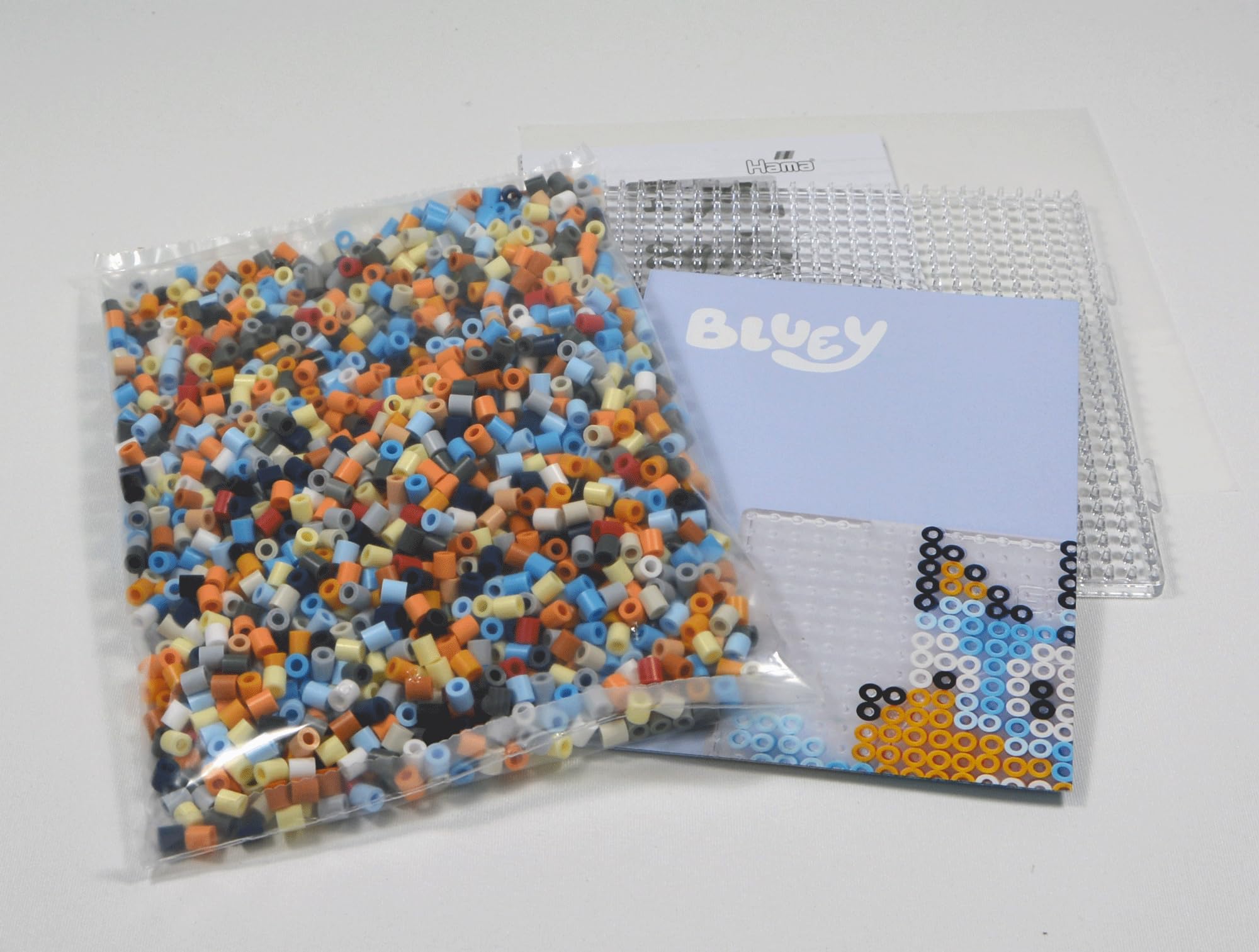 Hama Bluey Fuse Beads Set - 2000 Midi Beads, Square Pegboard | Ages 5+ | Plastic 2