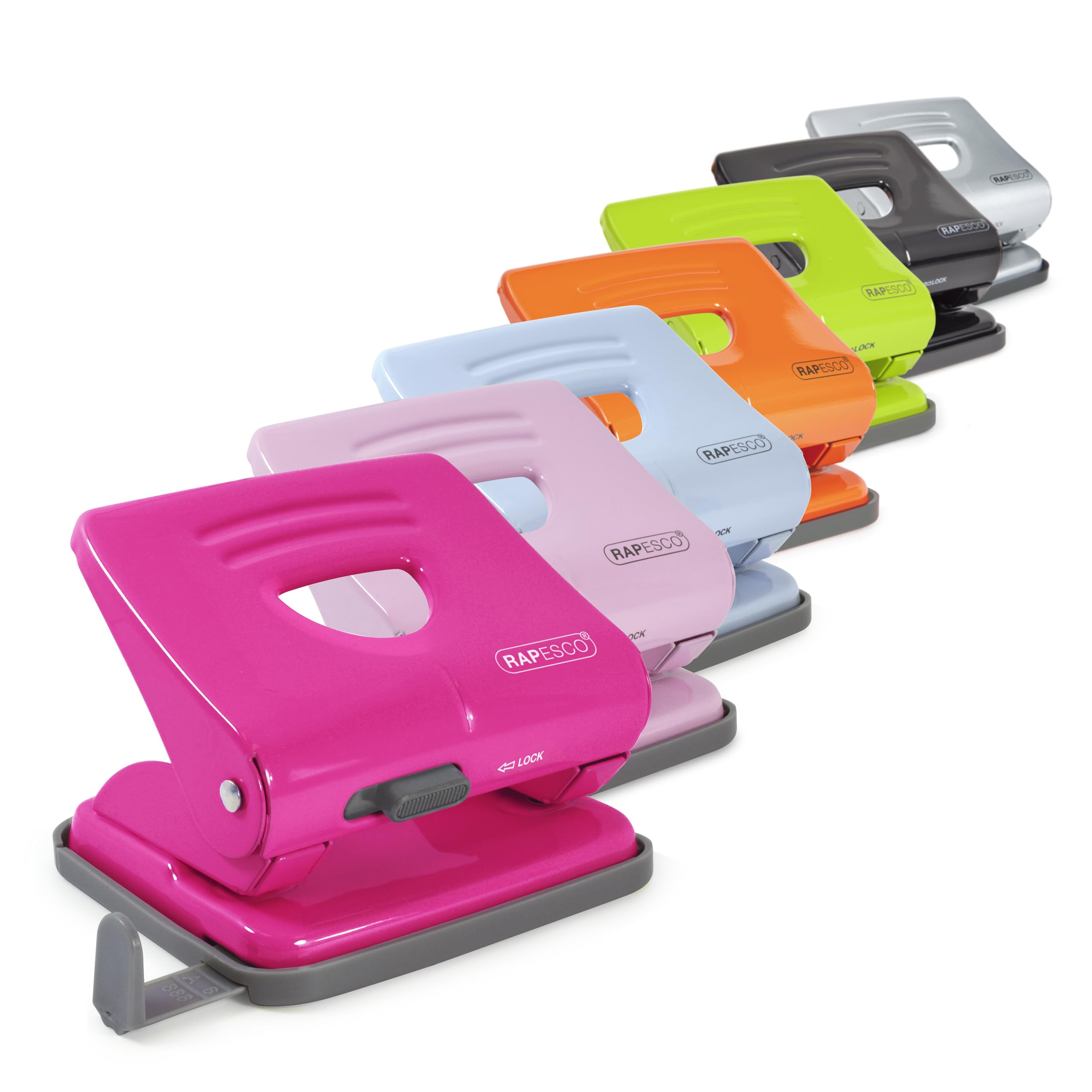 RAPESCO 1030 2-Hole Metal Punch - 25 Sheet Capacity, Black | 80mm Center Distance 3