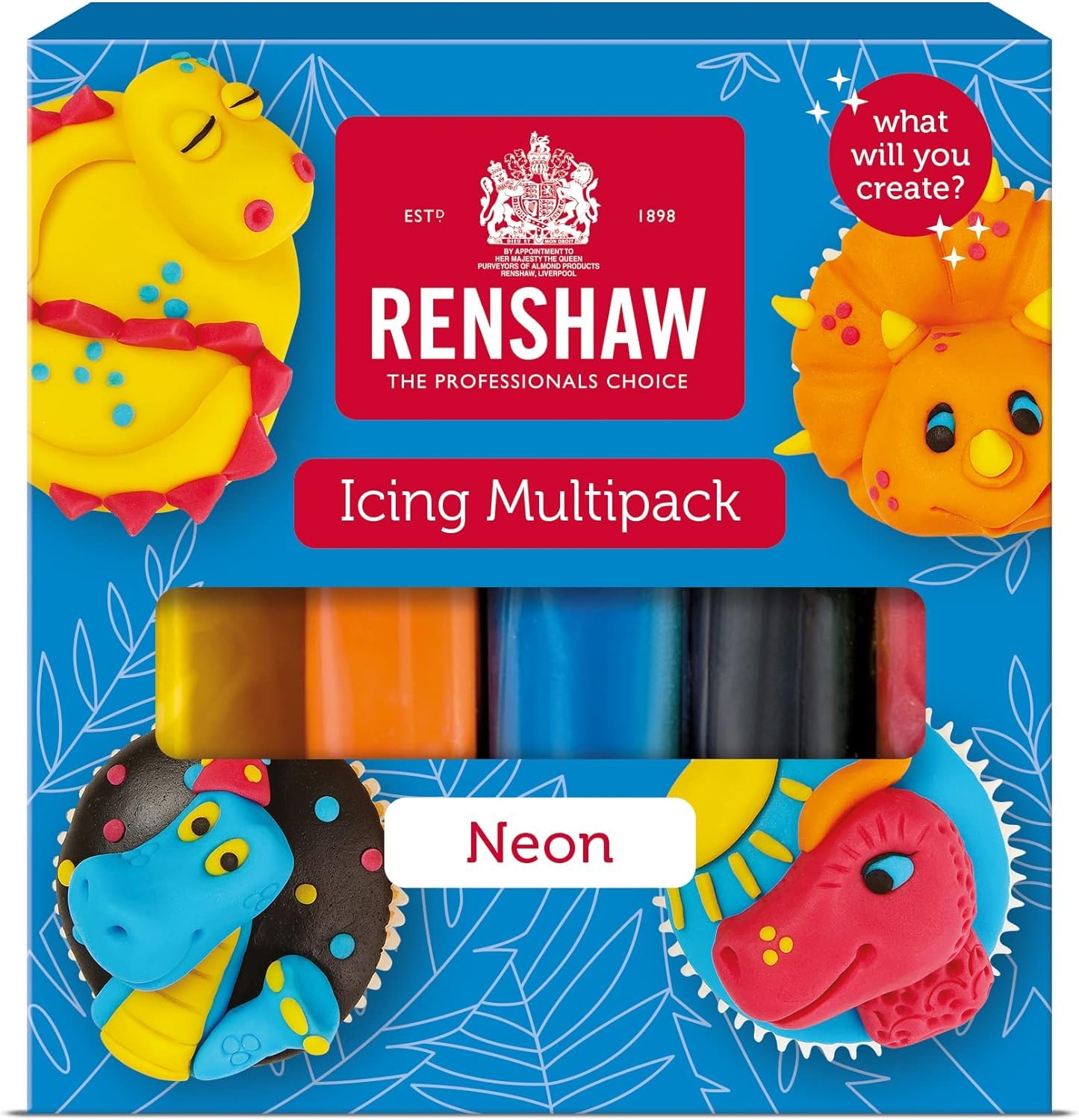 Renshaw - Neon Colours Just Roll With It Fondant Icing Multipack 1