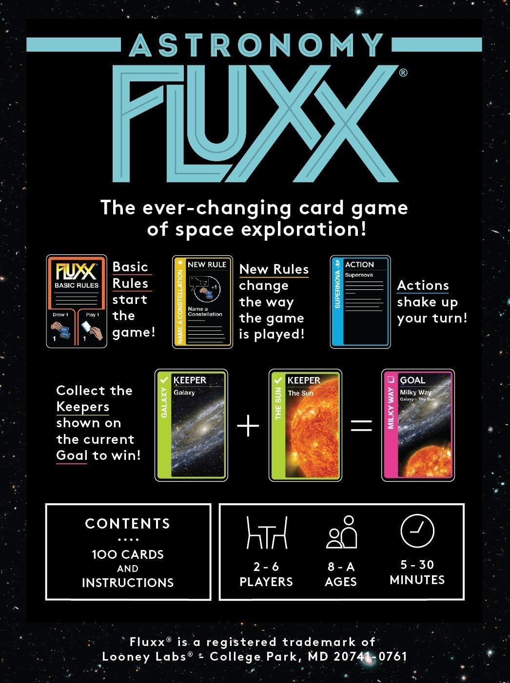 Looney Labs Astronomy Fluxx Brettspiel 4