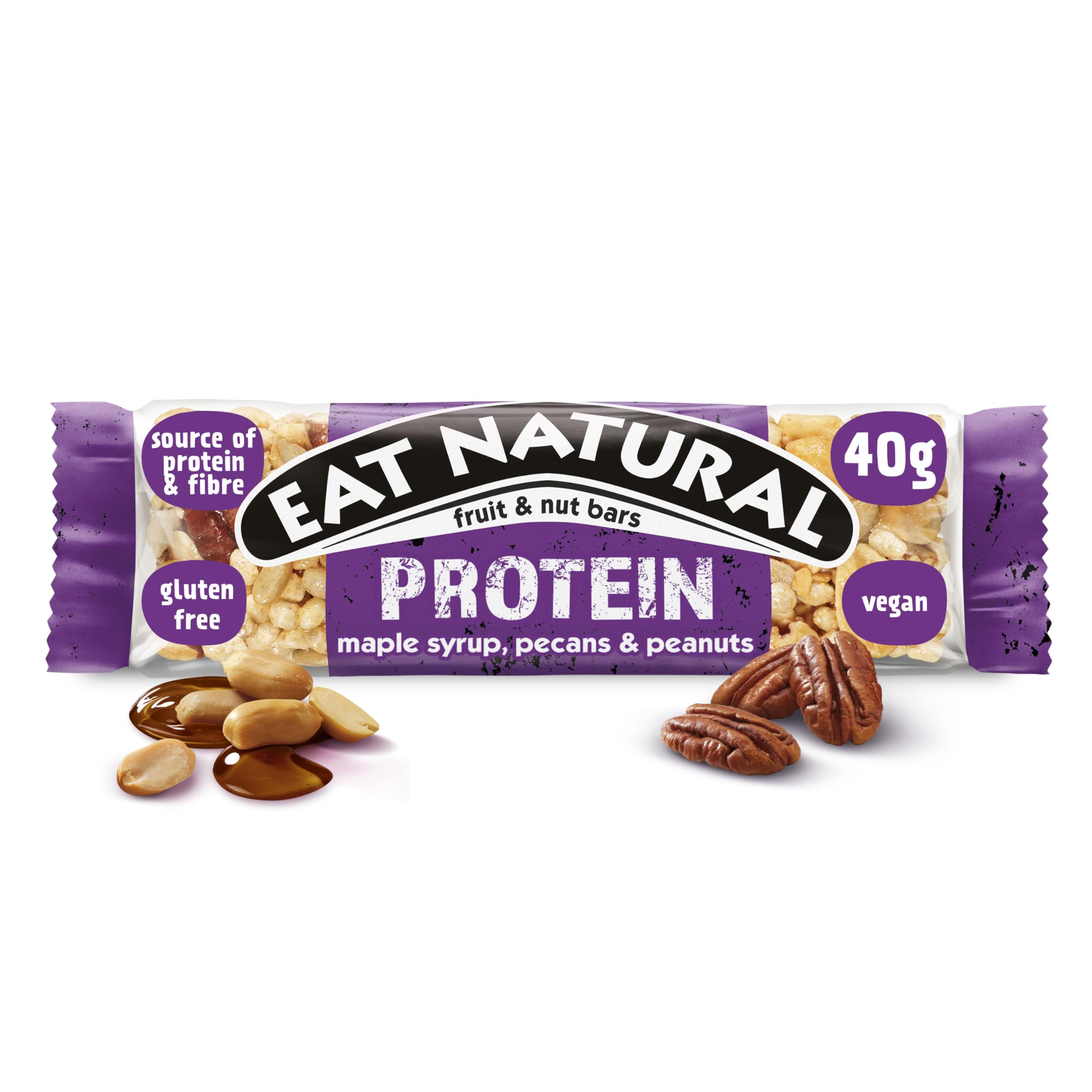 Eat Natural Protein Maple Syrup, Pecans & Peanuts Fruit & Nut Bar (3 x 40g)