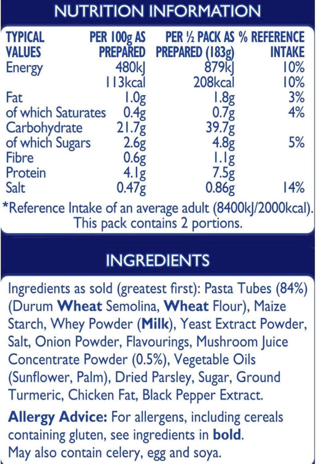 Batchelors Pasta 'n' Sauce Chicken & Mushroom Flavour Instant Pasta Meal, 99g 3