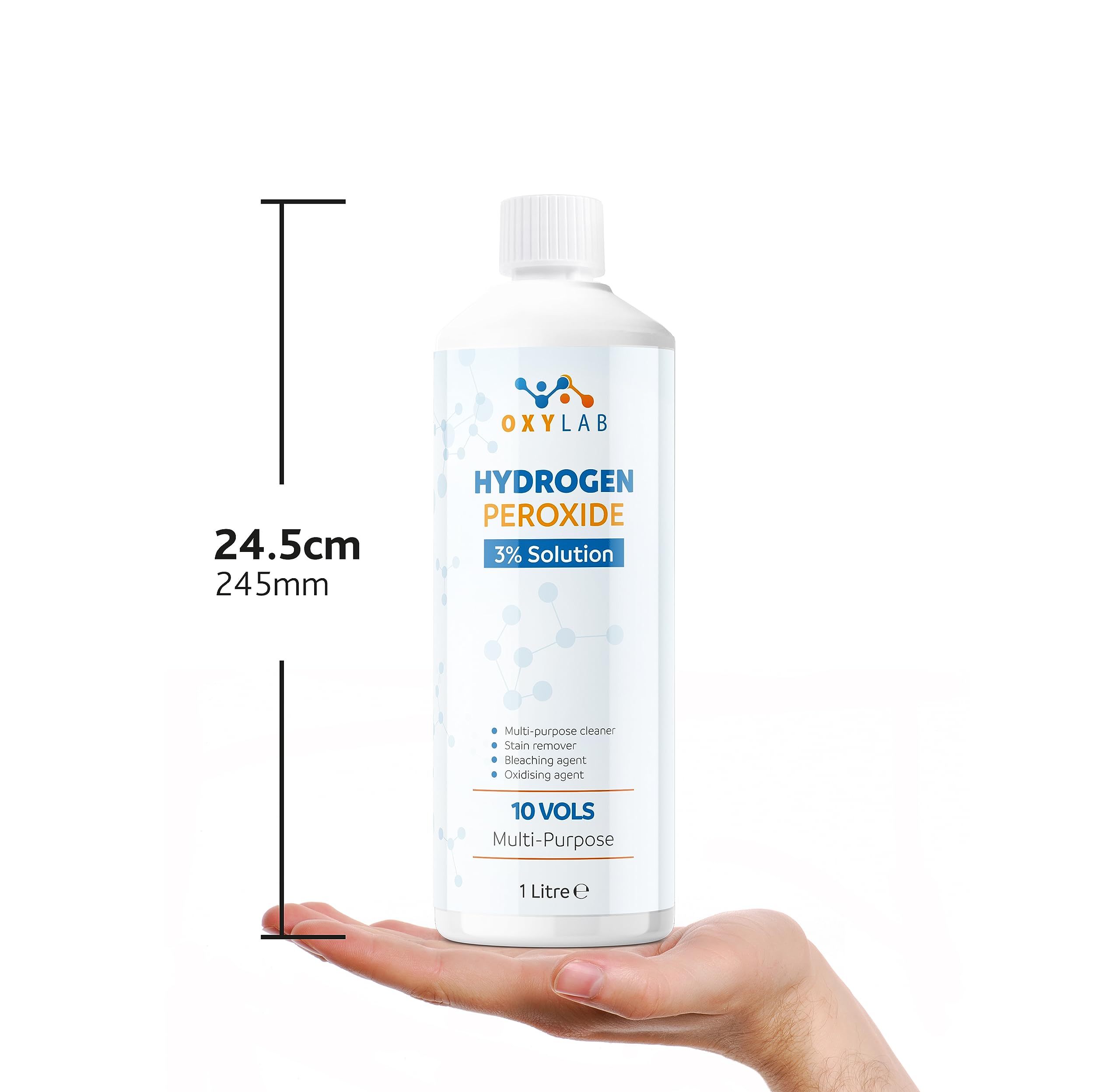 OxyLAB Hydrogen Peroxide 3% Multi-Purpose Cleaner - 1 Litre | Hospital Grade Disinfectant