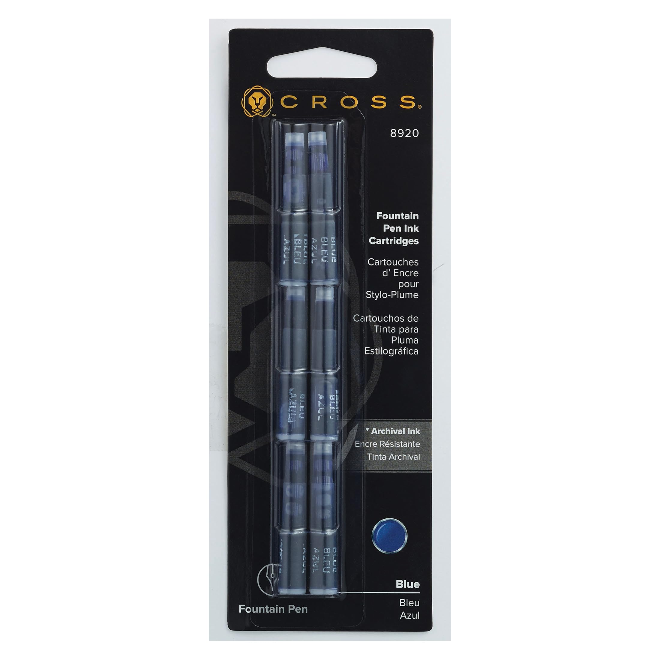 Cross Fountain Pen Refills - Blue Ink | 6 Cartridges | Model 8920