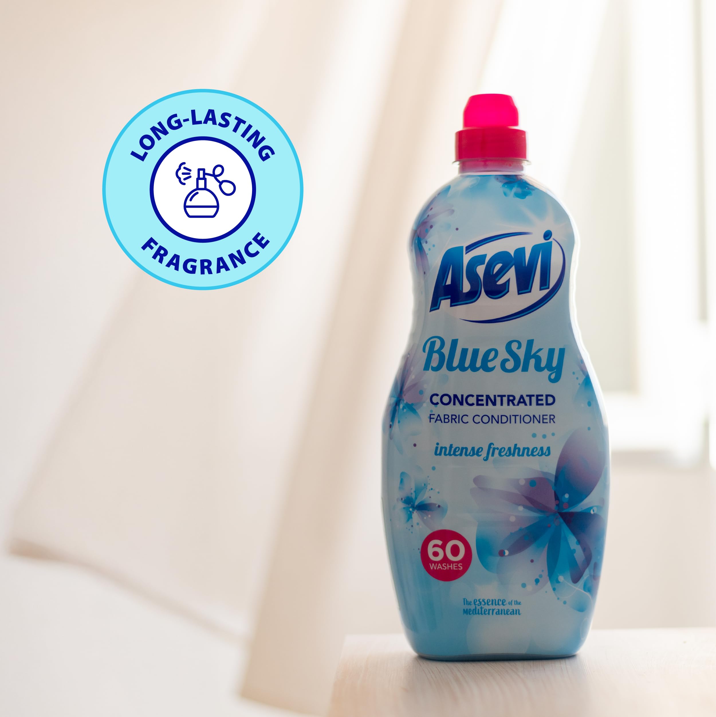 Asevi – Blauer Weichspüler (1380 ml, 60 Wäschen) 3