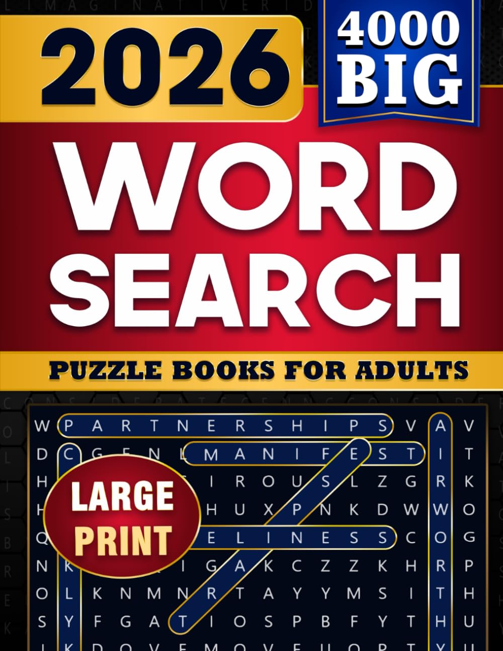 Elowen Publisher - BIG 4000 Word Search Puzzle Book for Adults | Large Print | Paperback 1