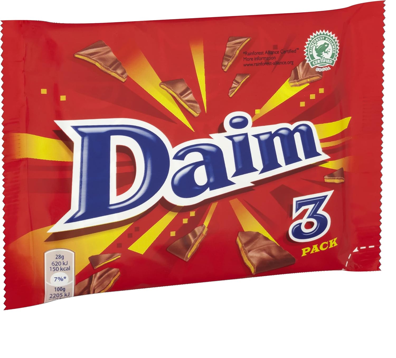 Daim - Milk Chocolate with Crunchy Almond Caramel Bars 84g (Pack of 24 Multipacks) 8