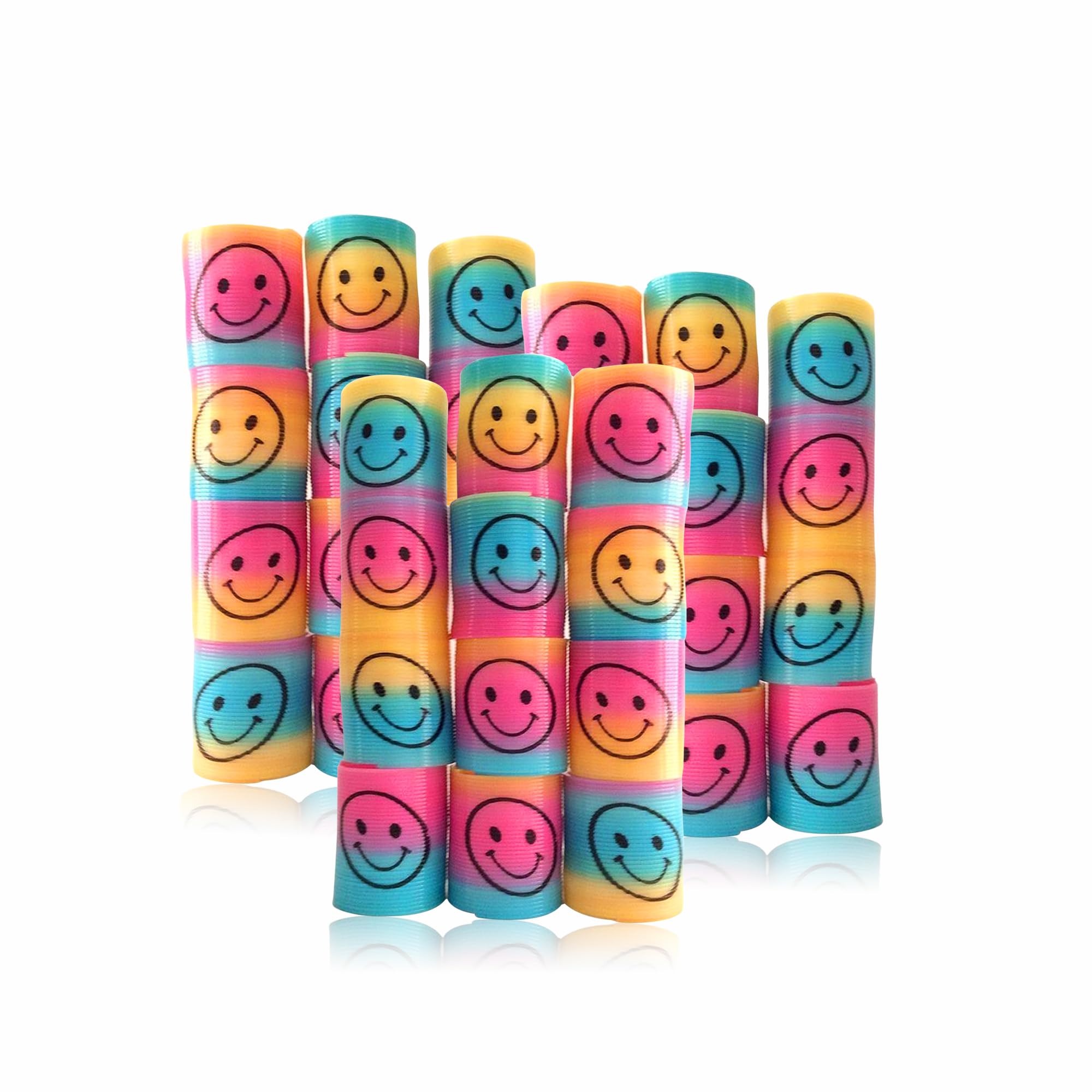 G4GADGET 36 PCS Mini Rainbow Springs - Vibrant Stretch & Spin Toy for Kids