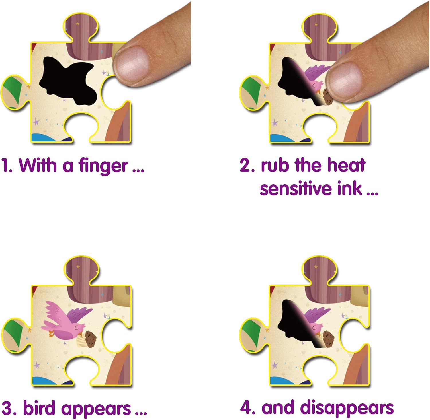 Galt Toys Magic Puzzle - Fairy Palace 50-Piece Rub & Reveal Puzzle for Ages 4+