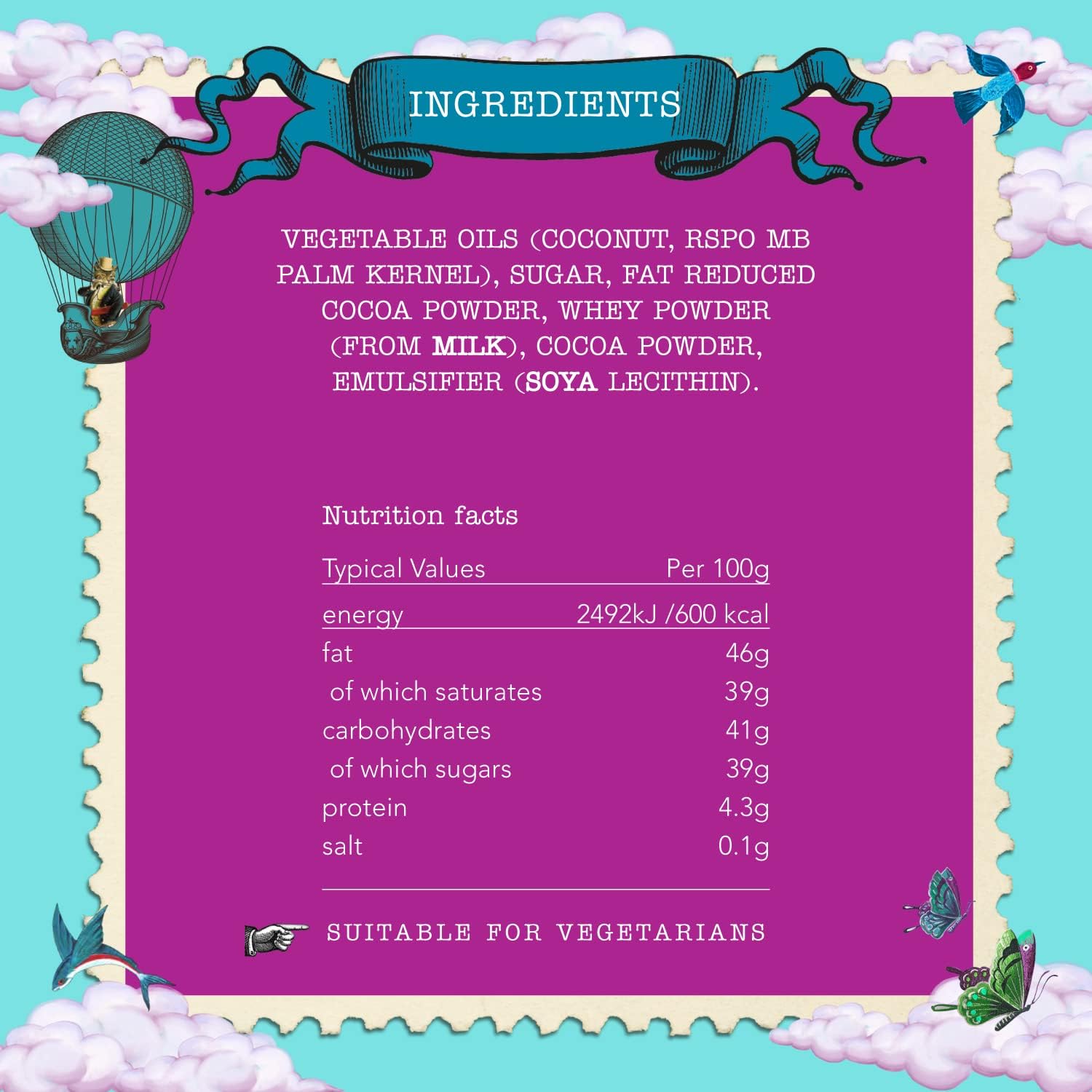 Monty Bojangles Choccy Scoffy Cat Tin - Cocoa Dusted Chocolate Truffles, Persian Pink Cat