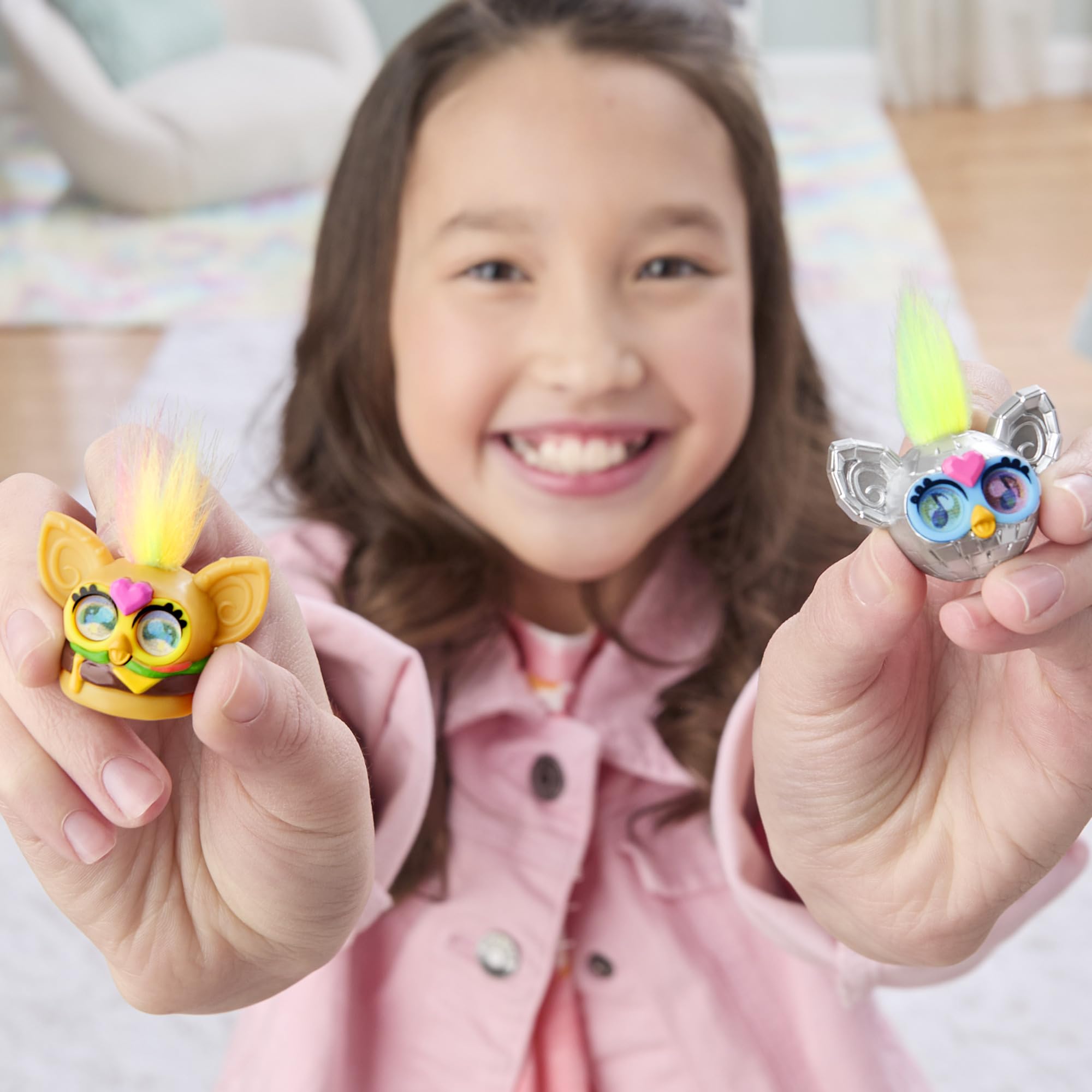 Furby Minis Figure 12 Pack Series 1 - Collectible Pocket-Sized Toys with Changing Eyes