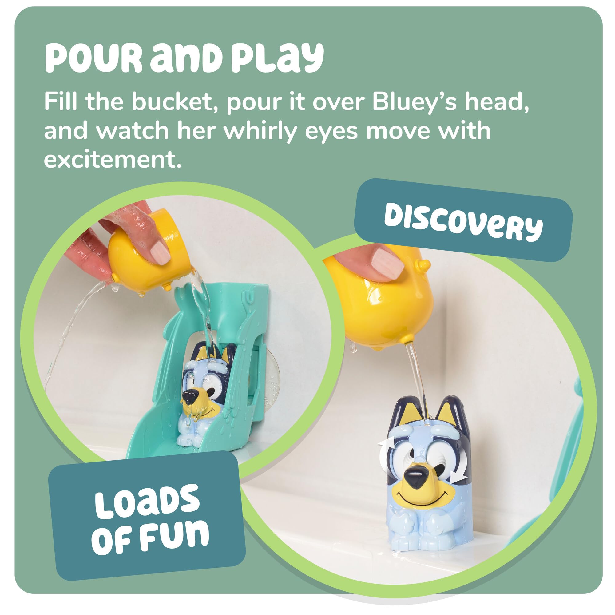 Toomies Bluey’s Waterslide - Bath Toy for Toddlers with Moving Eyes, Water Play Fun 3