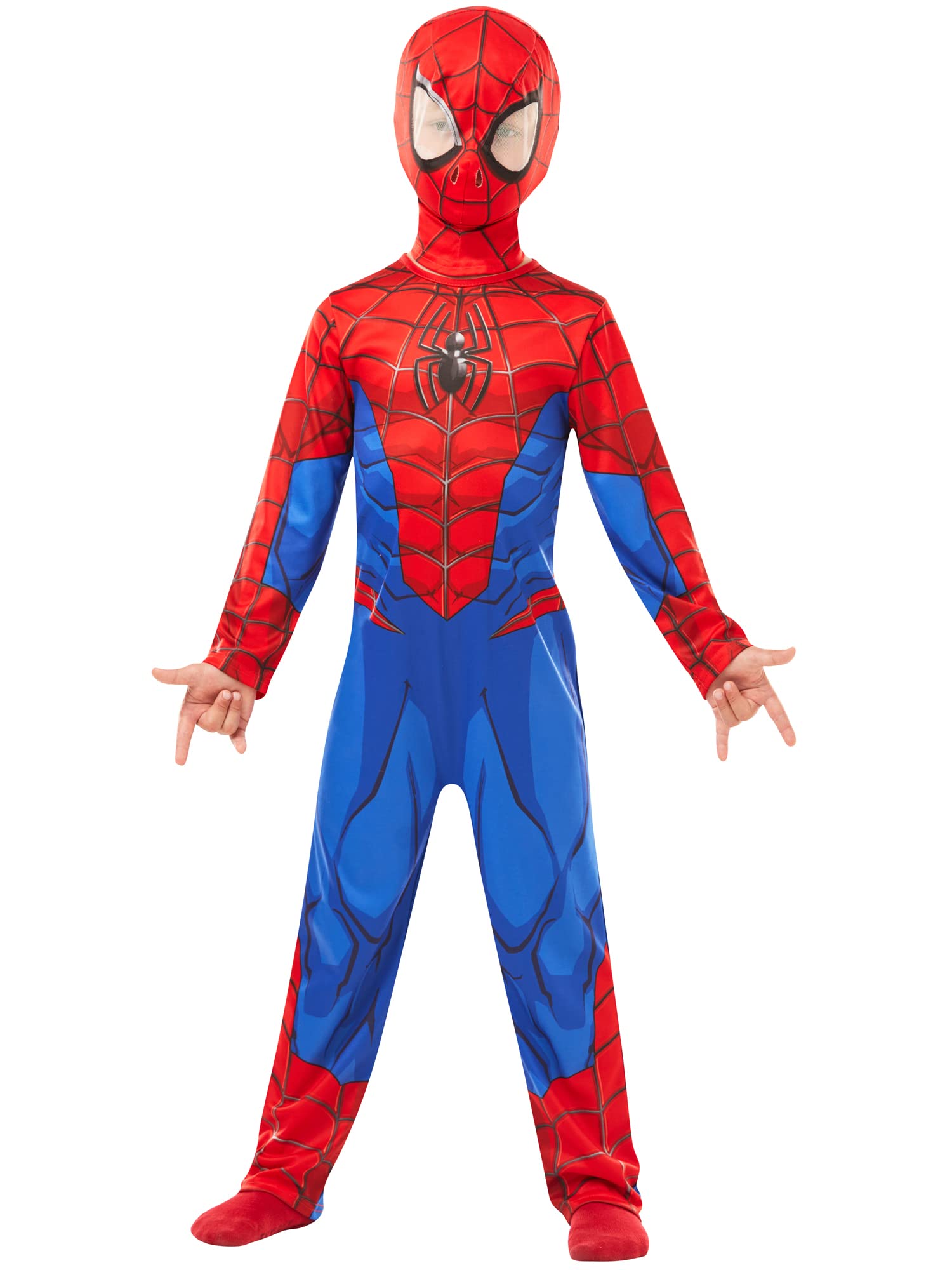 Rubies Marvel Spider-Man Classic Child Costume - Blue/Red | Size 3-4 Years (104cm Height)