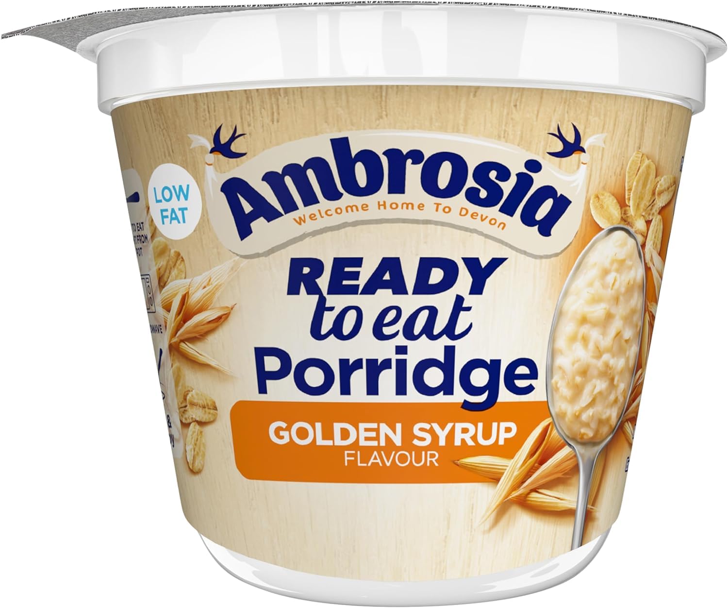 Ambrosia - Golden Syrup Flavour Low Fat Porridge Pots with British Wholegrain Oats, 210g (Pack of 6) 5