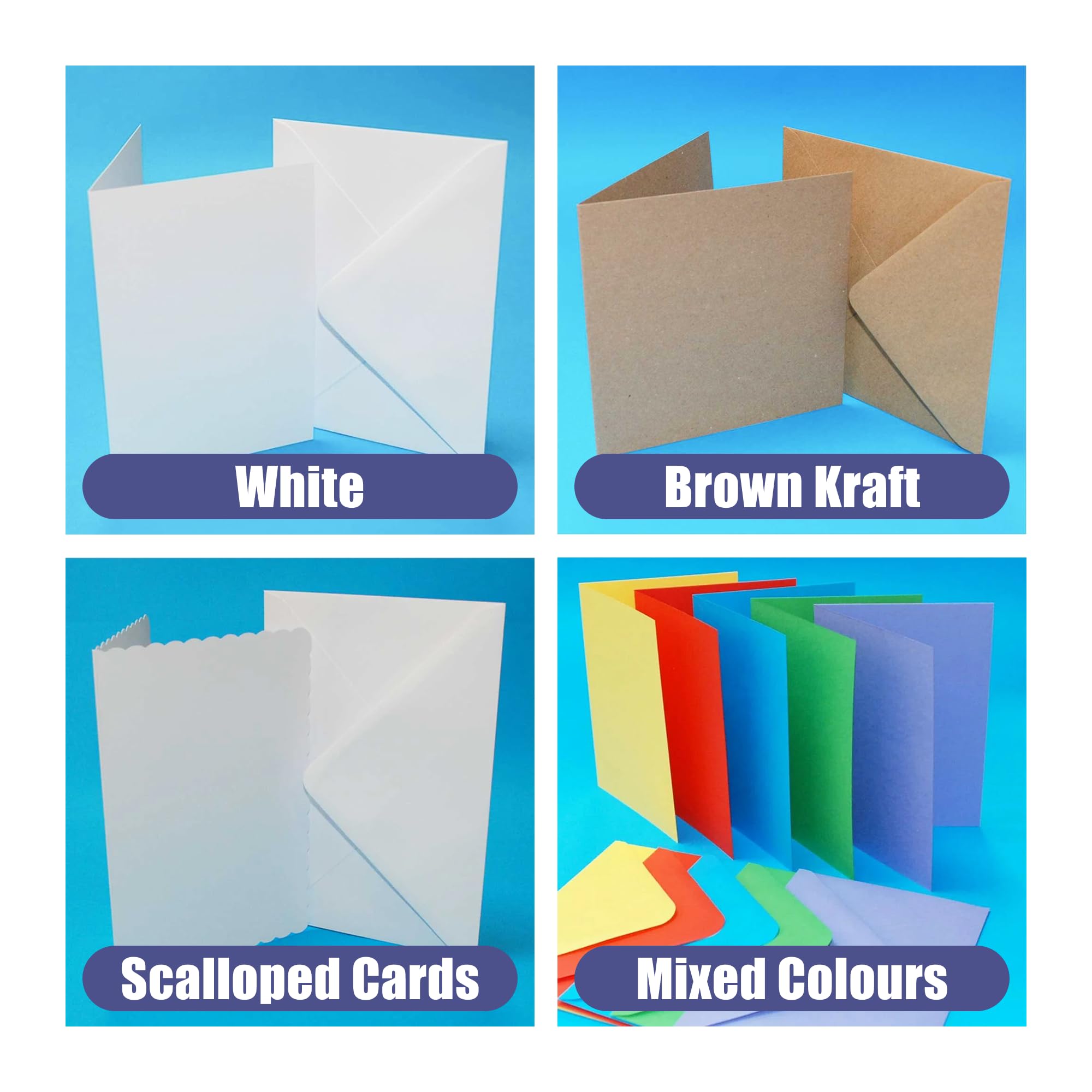 Craft UK 2048 Kraft Card and Envelope Pack - 50 Count | 5x7 Inch | Brown 7