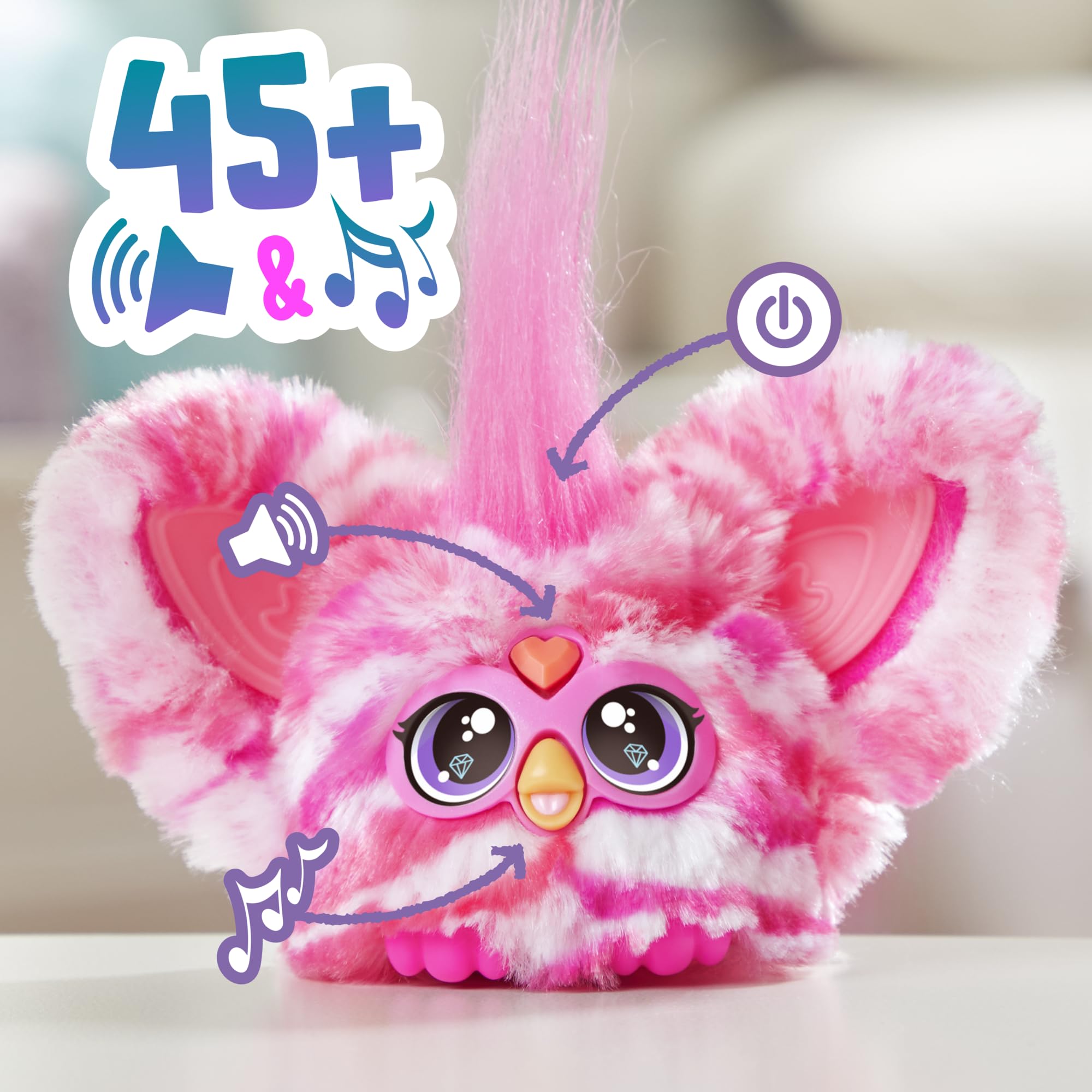Furby Bub-Lee K-Pop Mini Elektronisches Plüschtier mit Sound und Schlüsselanhänger 9