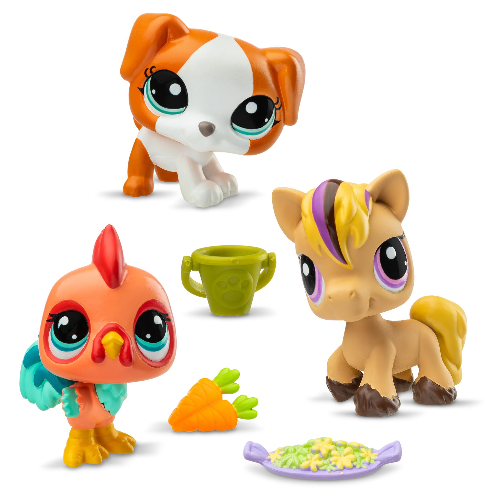 Littlest Pet Shop Series 3 Pet Trio Tube - Barnyard Pets Collectible Figures 3