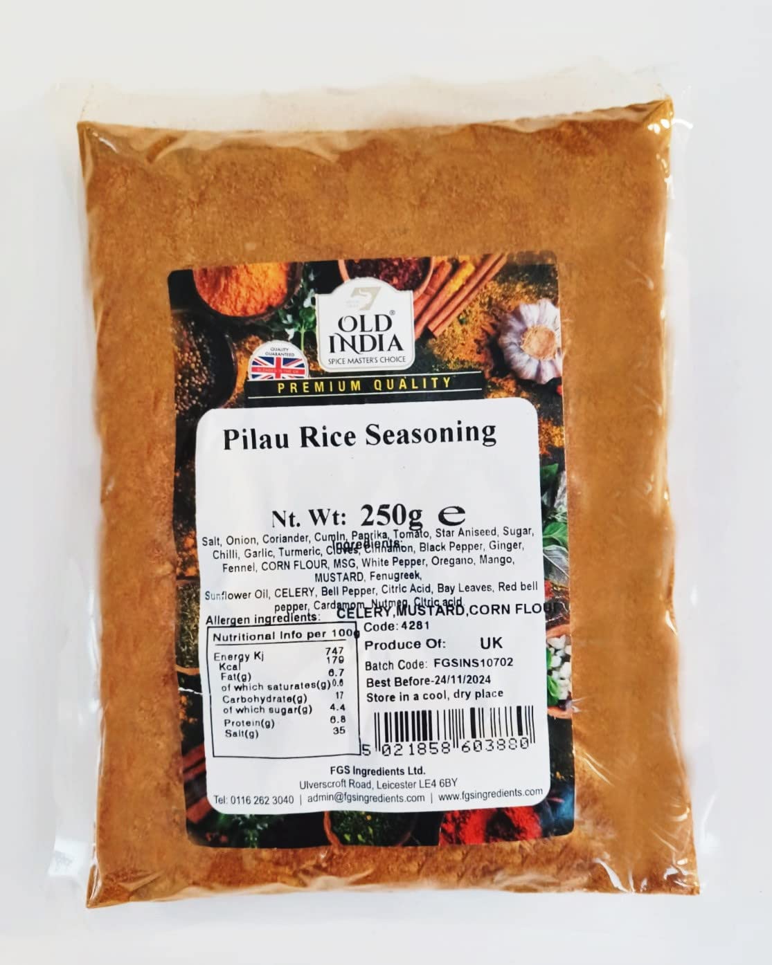 Old India Pilau Rice Seasoning 250g