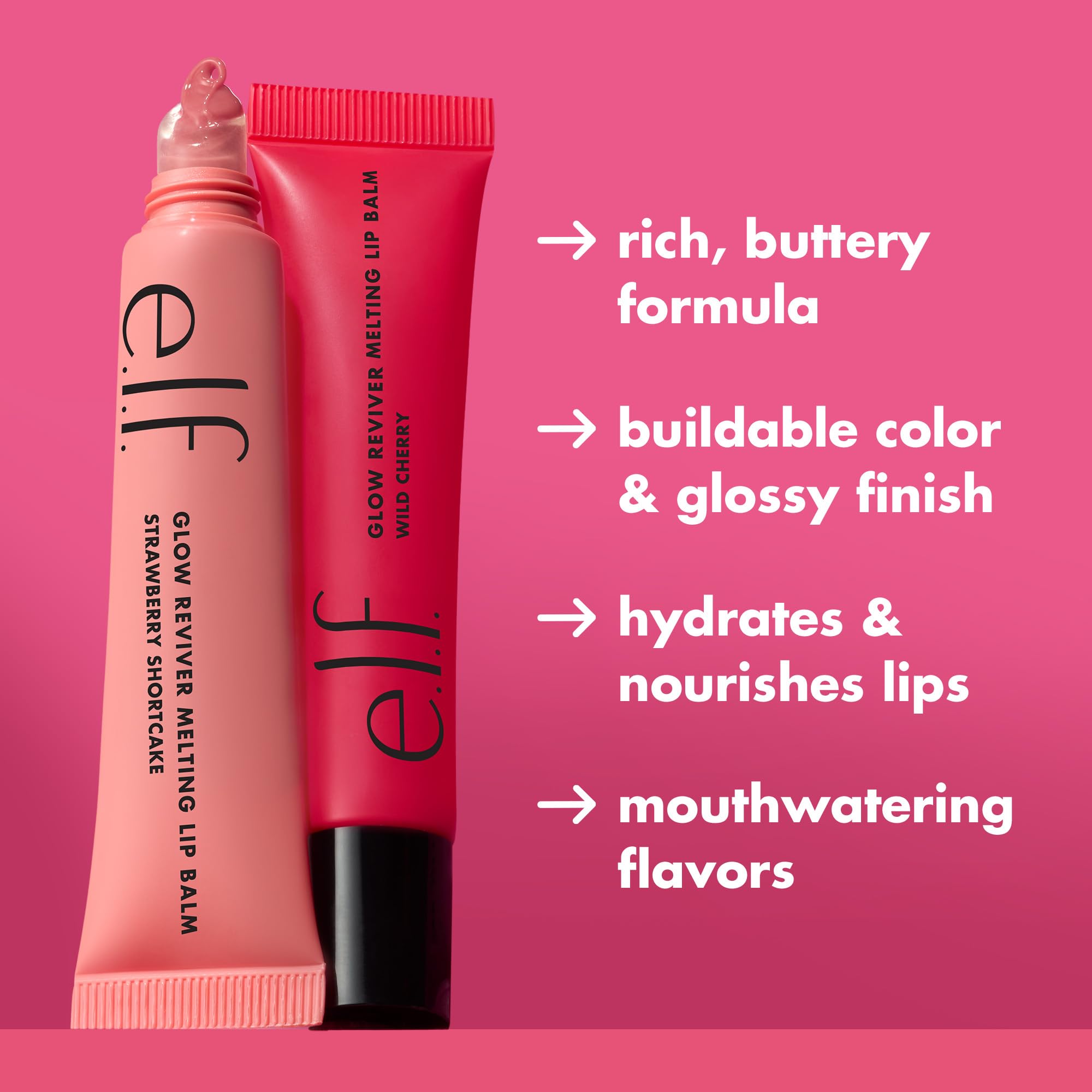 e.l.f. Glow Reviver Melting Lip Balm - Hydrating Tinted Balm with Shea & Mango Butter | Glossy Finish 3