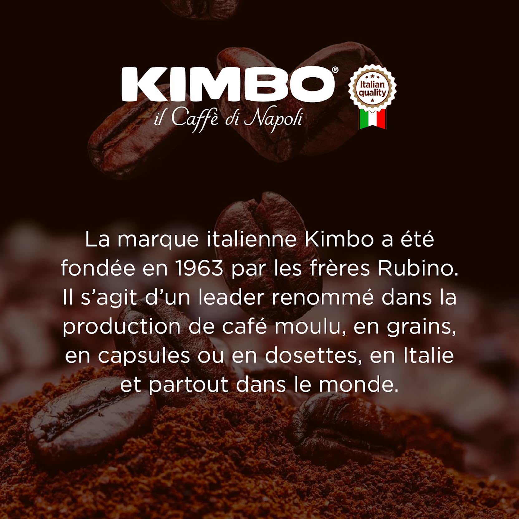 Kimbo Aroma Gold 250g Ground Coffee | 100% Arabica Italian Medium Dark Roast