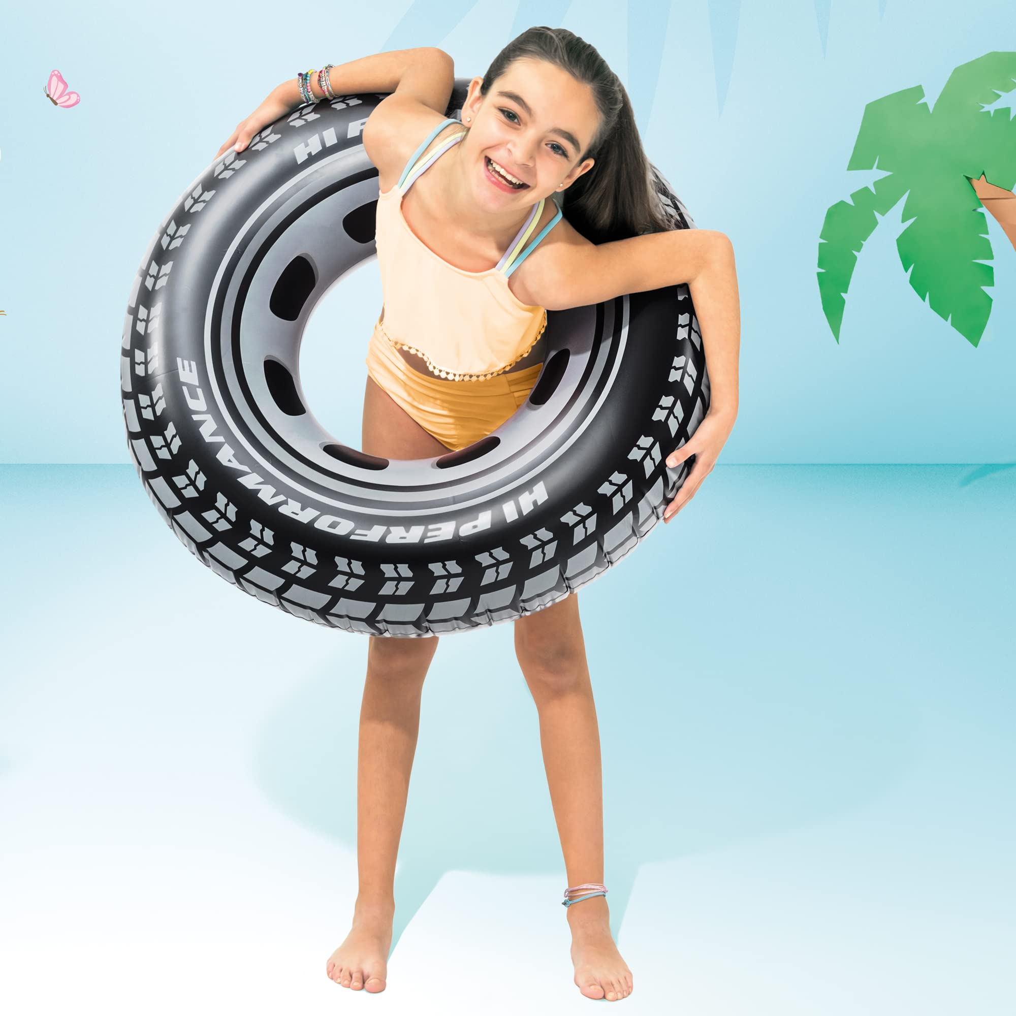 Intex 36" Radial Champs Reifenschlauch – Aufblasbares Poolspielzeug für Kinder ab 9 Jahren 3