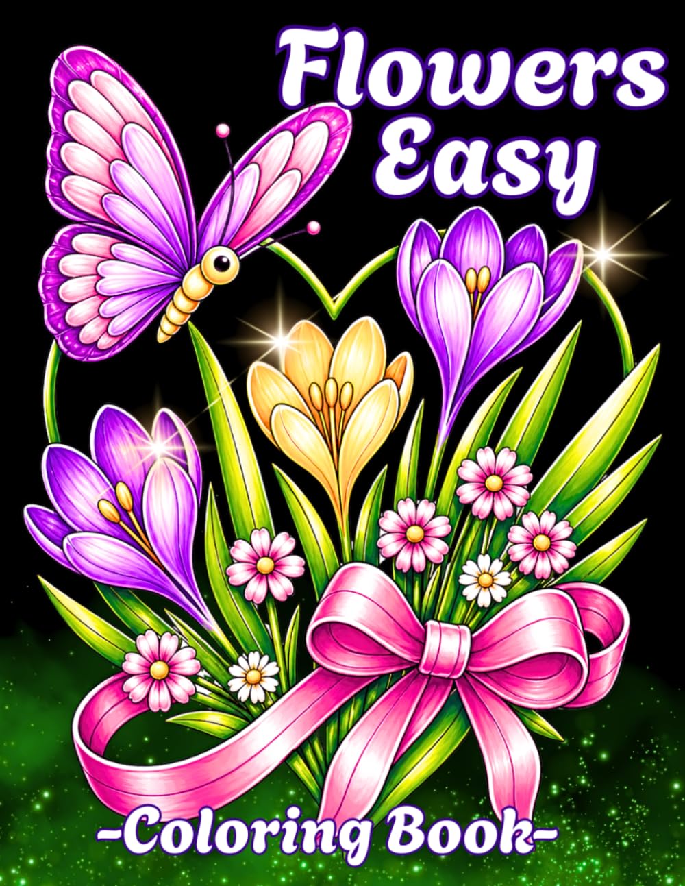 Tracy Flowers Easy Flowers Coloring Book - Large Print Floral Designs for Relaxation | Paperback | English 1