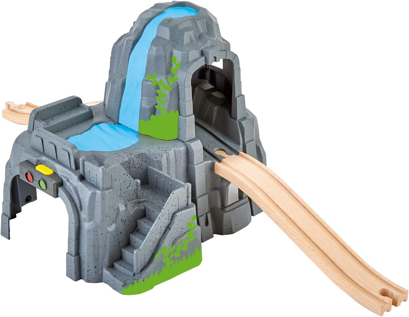 Hape E3739 Light and Sound Mountain Tunnel - Wooden Train Accessory for Ages 3+