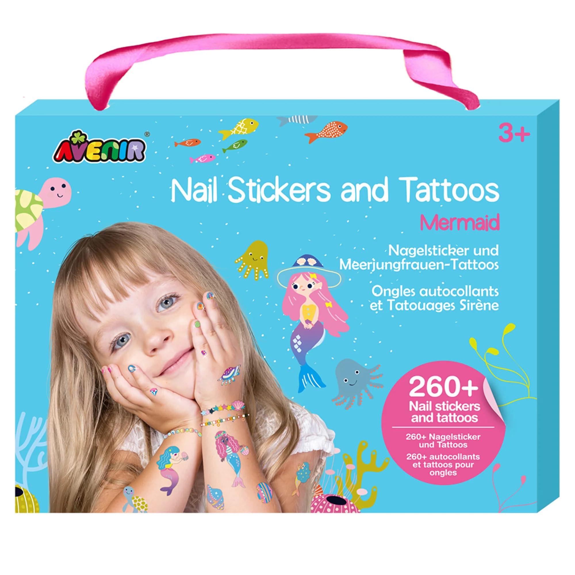 Avenir Mermaid Nail Stickers & Temporary Tattoos Creative Set 4