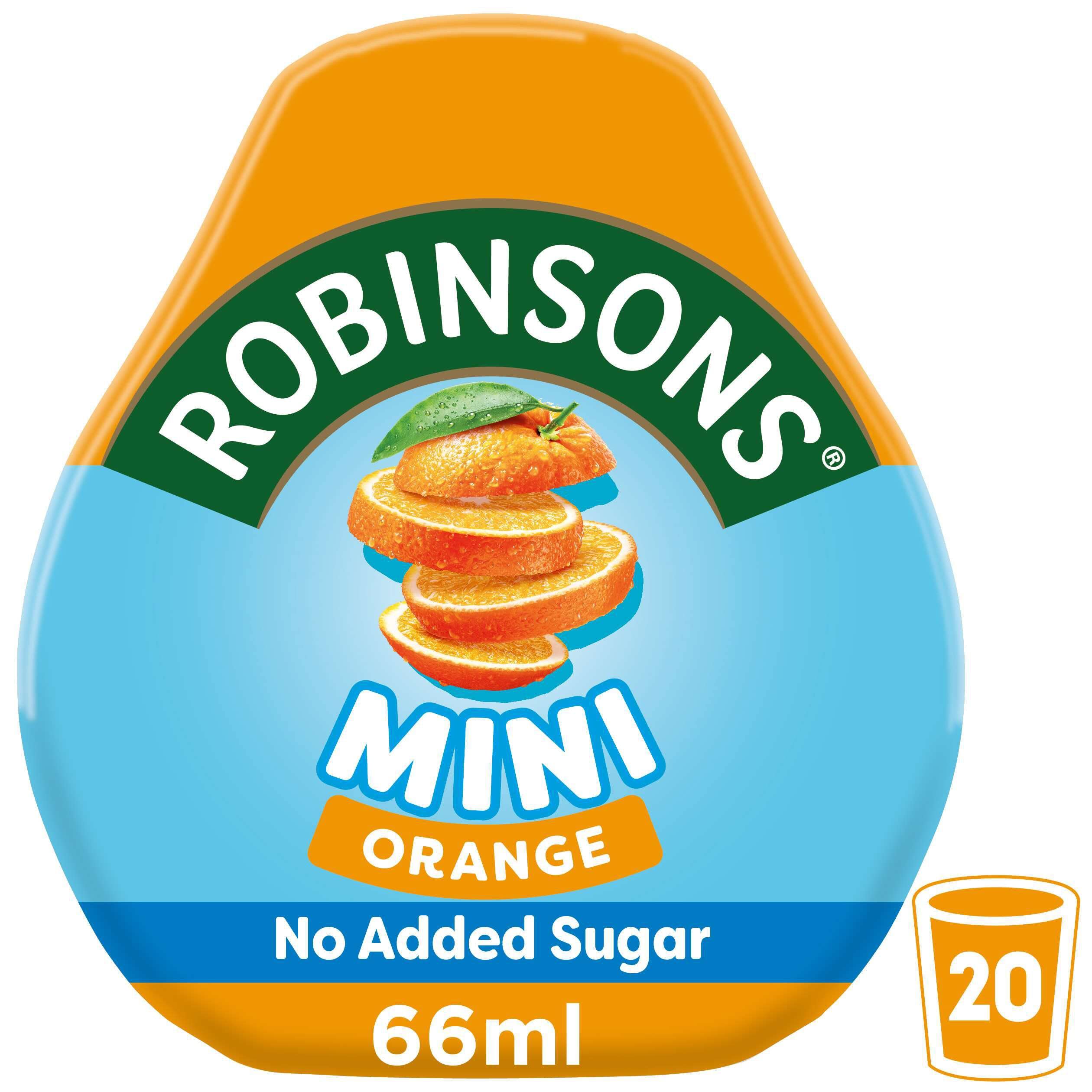 Robinsons Mini No Added Sugar Low Calorie Orange Squash Concentrate - Makes 20 Drinks 3