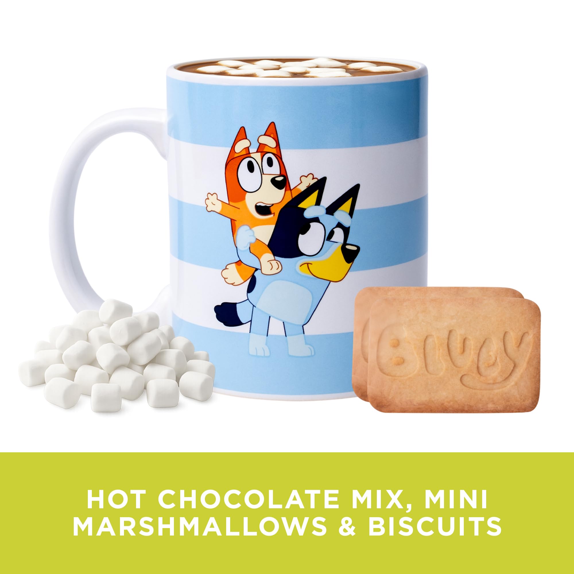 Bluey - Cosy Hot Chocolate Hamper with Ceramic Mug, Fluffy Socks & Dairy-Free Treats 5