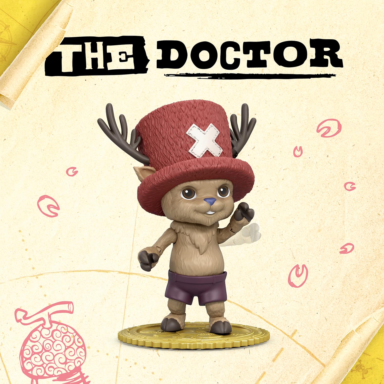 One Piece Tony Tony Chopper Action Figure - 4" (10 cm) with 6 Accessories | 16 Points of Articulation