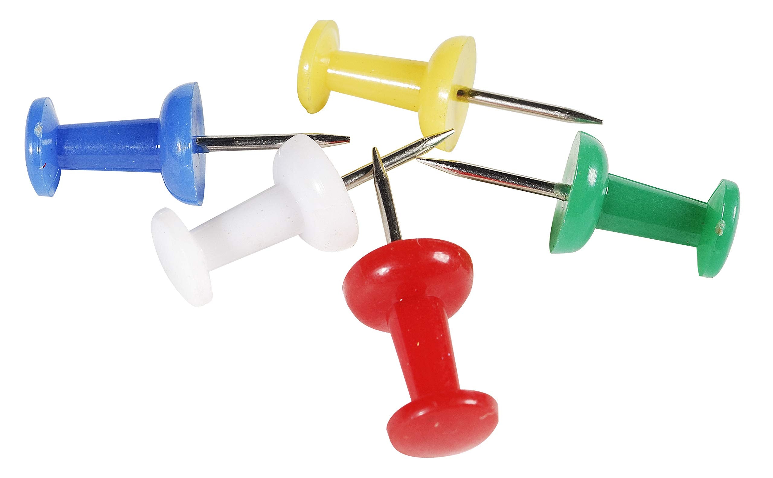 Exacompta Push Pins - 200 Pack | 7mm Height x 10mm Width | Nickel Alloy