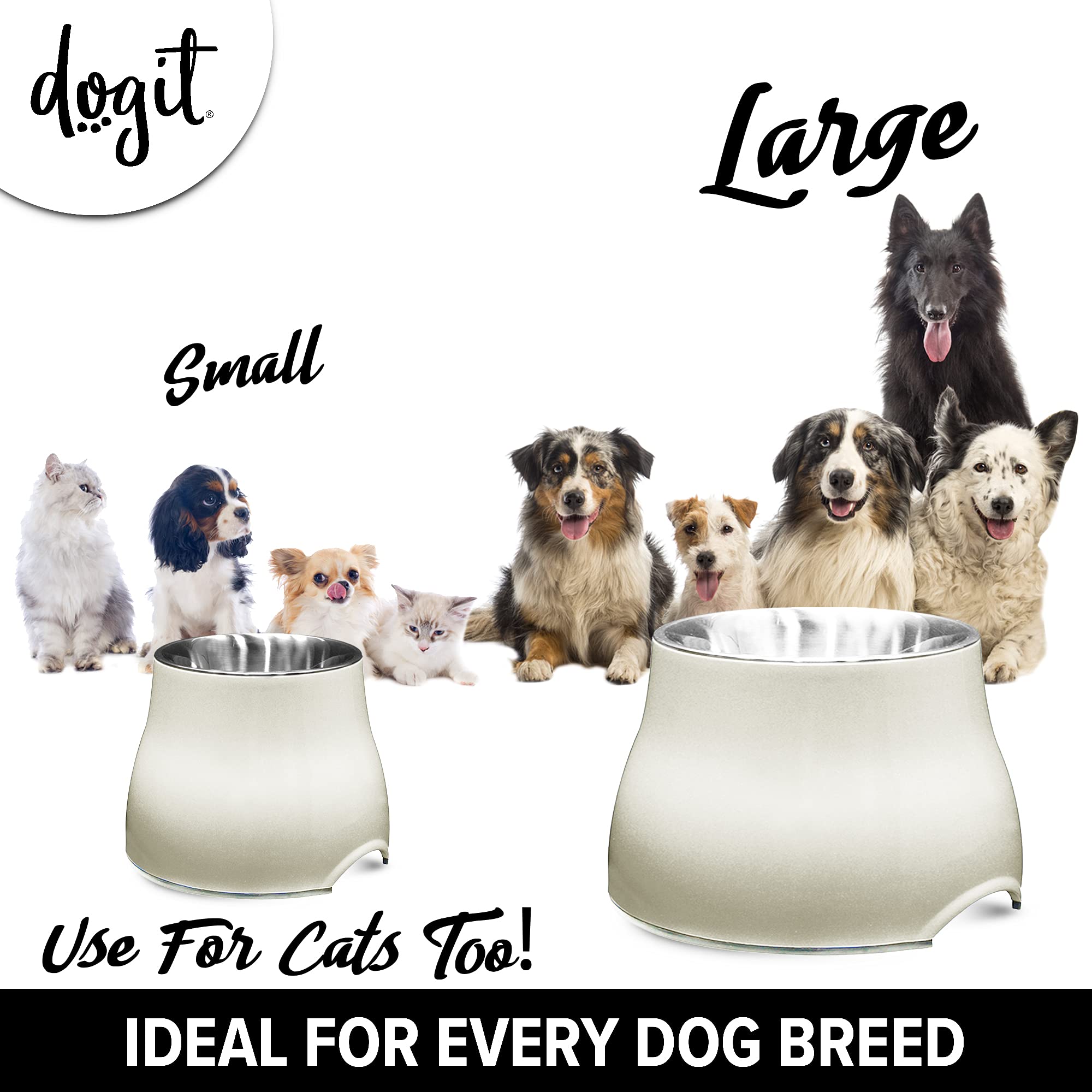 Dogit 2-in-1 Elevated Dog Bowl - 900 ml Capacity | Stainless Steel Insert | Nonslip Base 7