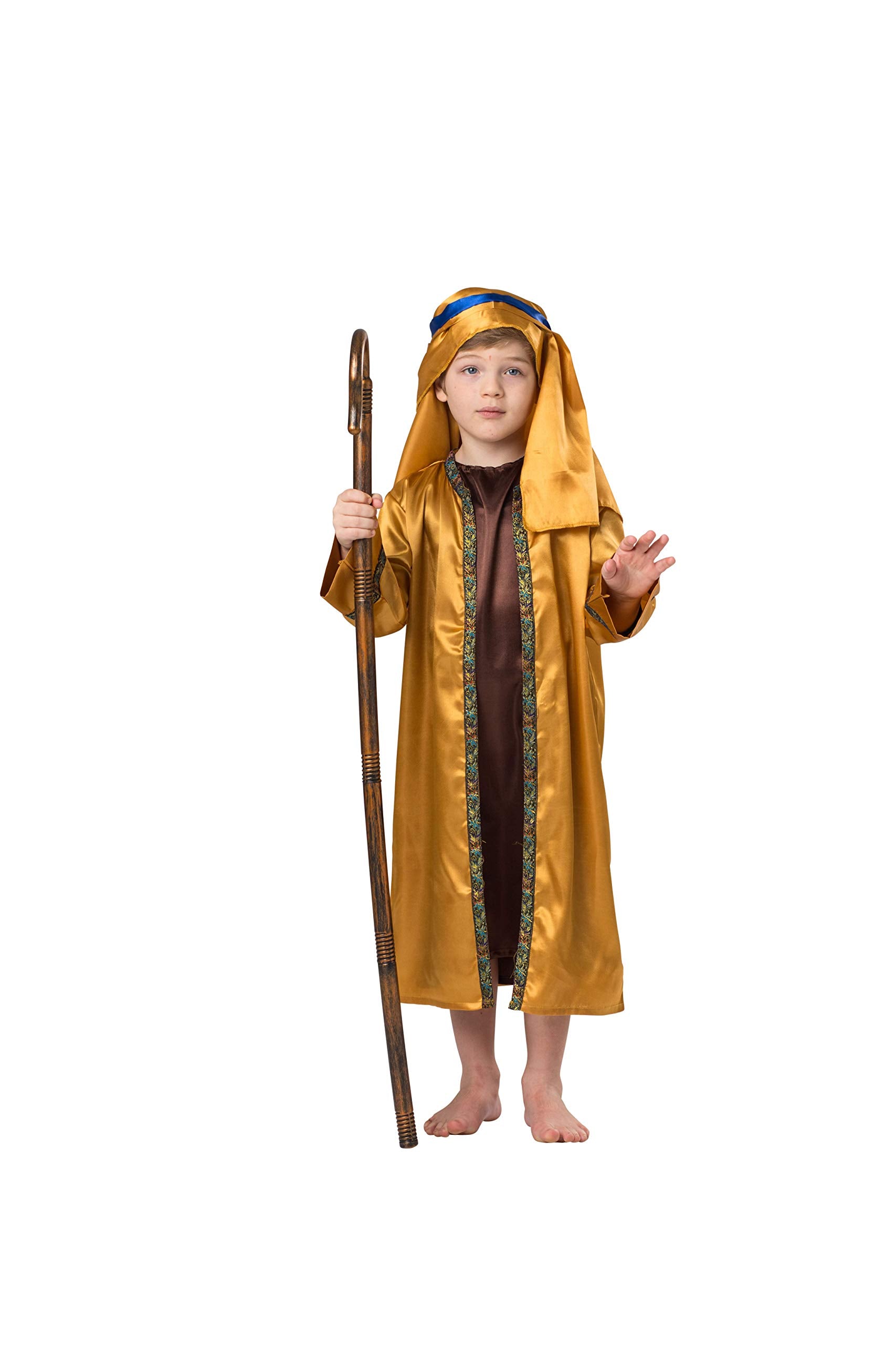Dress Up America Shepherds Costume - Brown and Gold for Kids 5