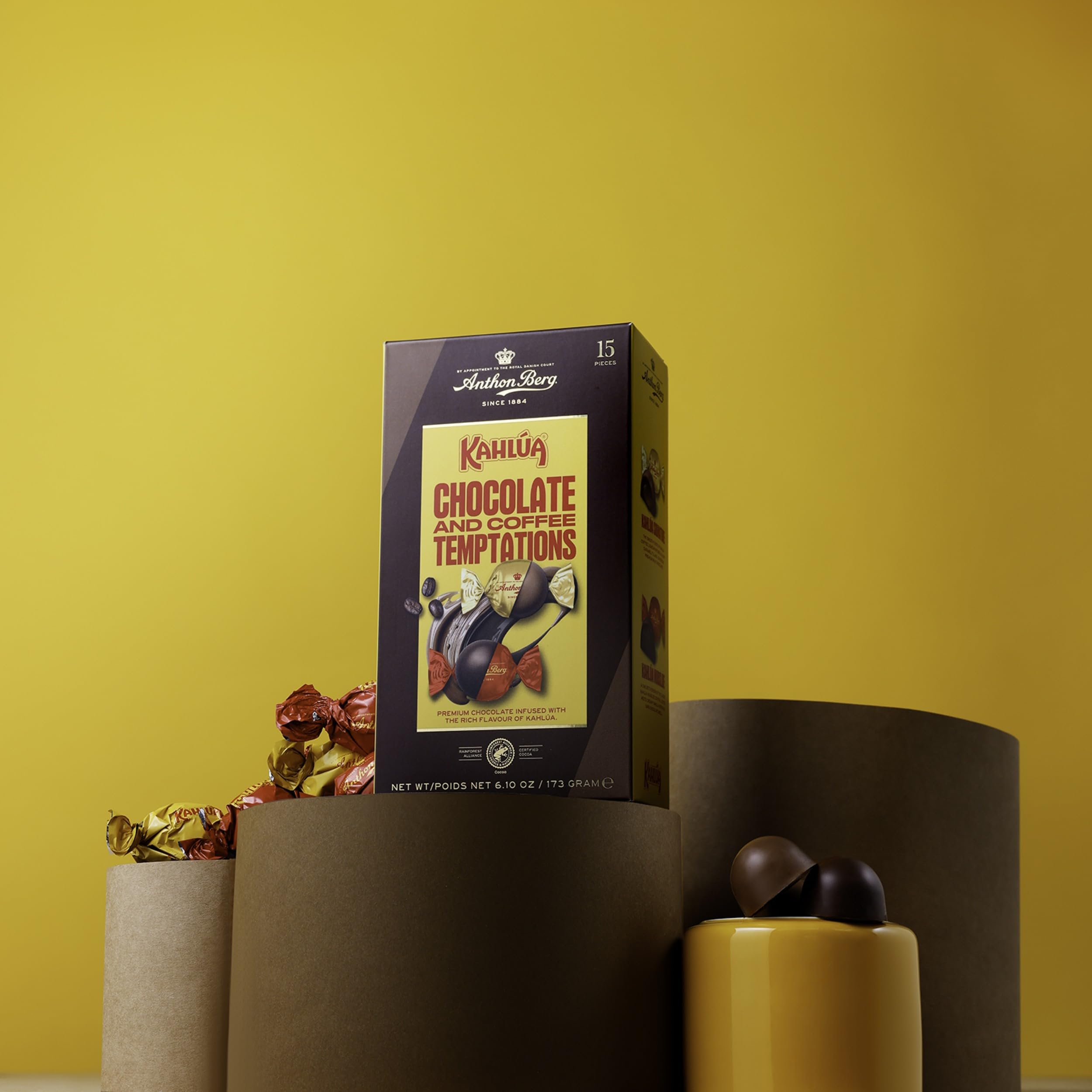 Anthon Berg Kahlua Gift Box - 15 Chocolate & Coffee Liqueur Infused Pralines