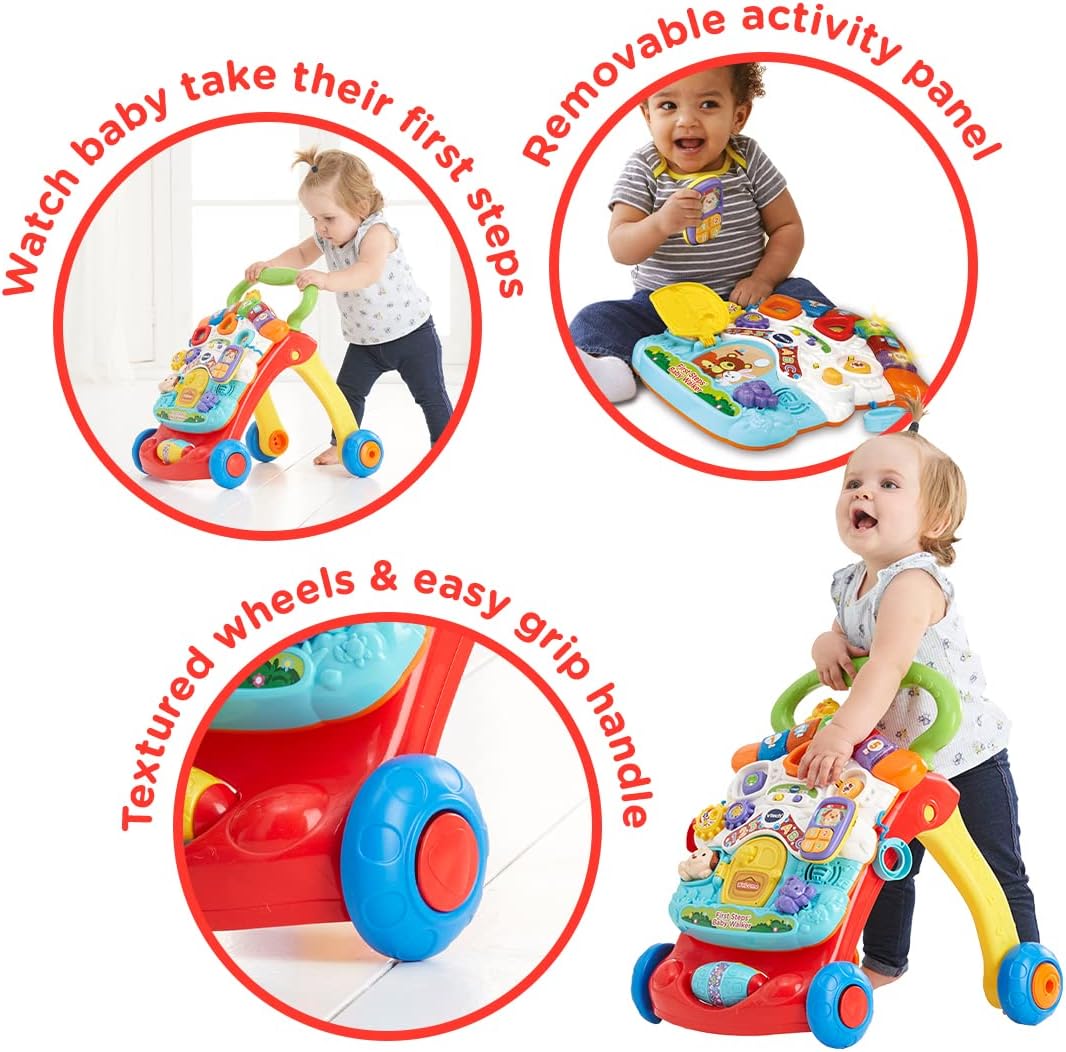 VTech First Steps Baby Walker - 2-in-1 Activity Centre with Lights, Sounds & Shape Sorter for 9 Months+ 4