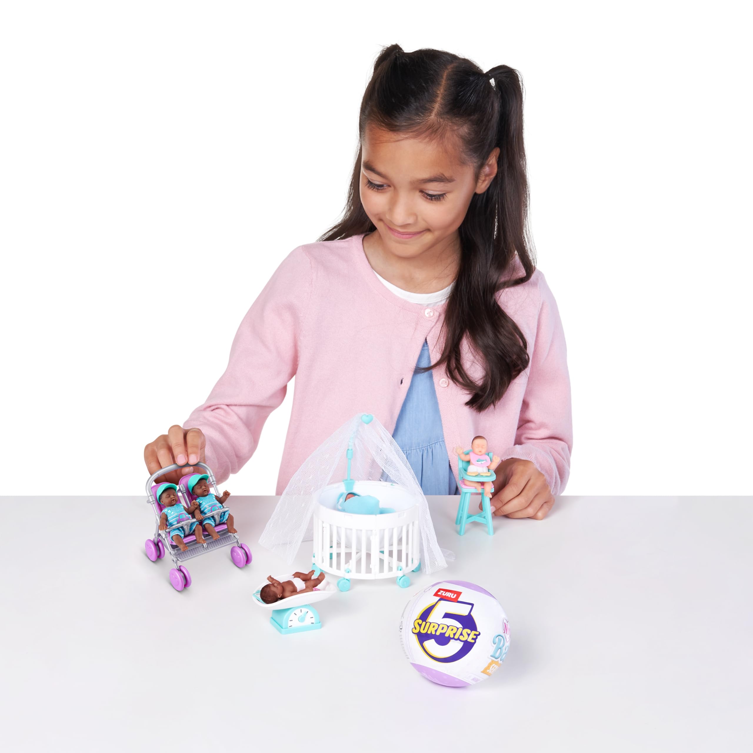 5 Surprise My Mini Baby Series 2 by ZURU - Collectible Mystery Capsule with Playset, 3+ Years