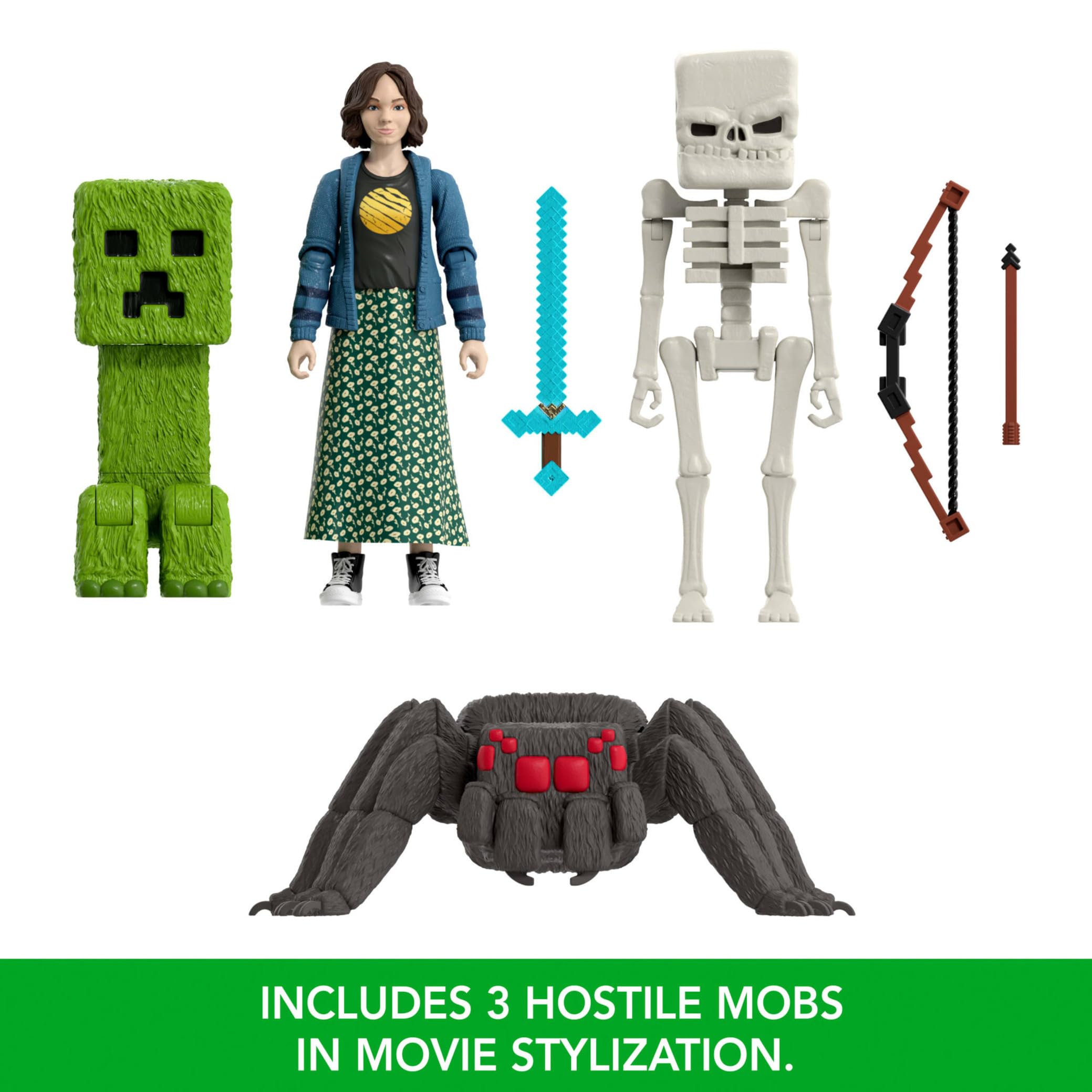 Minecraft Story Set - Overworld Encounters with 4 Action Figures & 3 Accessories 4