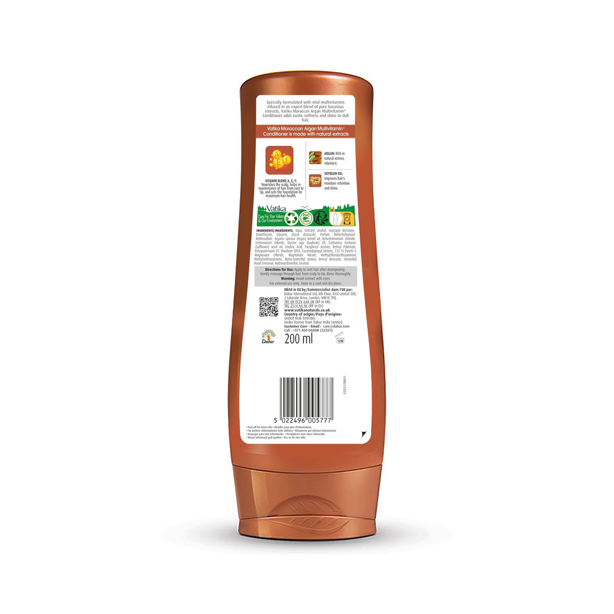 Vatika Naturals Argan Conditioner - Moisturizing & Shine, 200ml