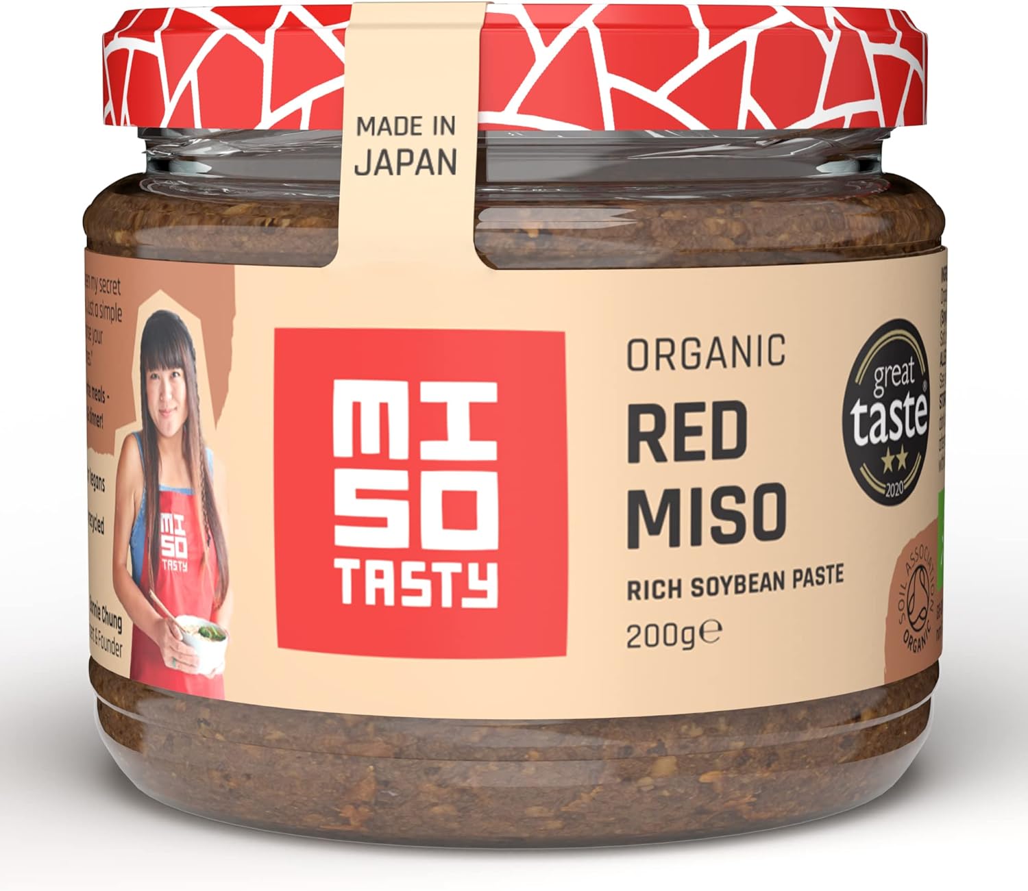 Miso Tasty Organic Red Miso 200g - Squeezable Fermented Rice Paste