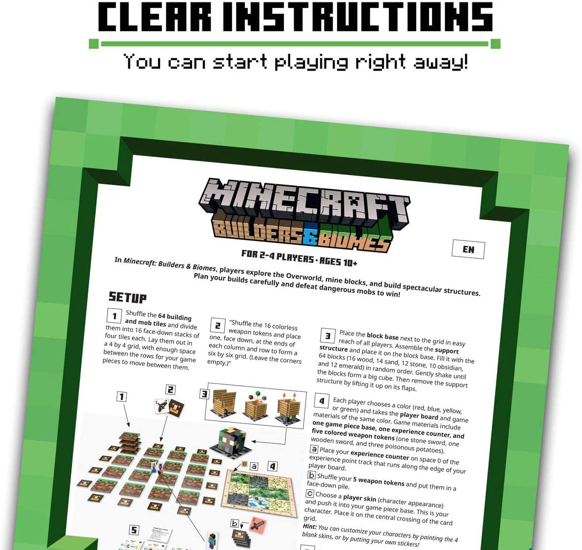 Ravensburger Minecraft Builders & Biomes Strategy Board Game – Base Game for 2-4 Players 5