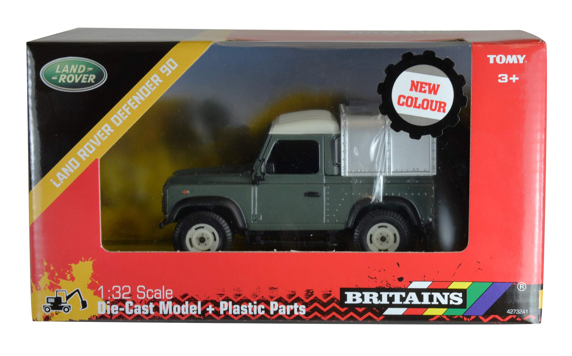 Britains 1:32 Land Rover Defender 90 with Canopy - Farm Vehicle Toy for Ages 3+